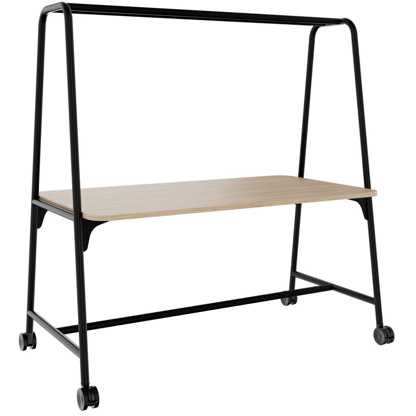 ROUND Multipurpose Tisch | 1600 - 1800 x 740 - 1050 mm, Bernsteineiche