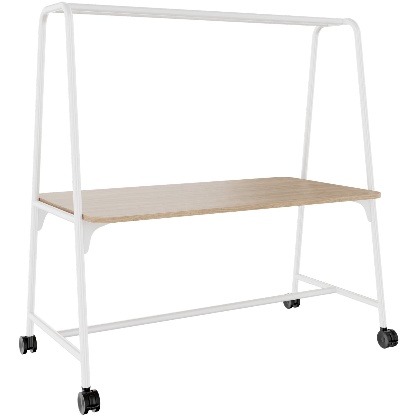 ROUND Multipurpose Tisch | 1600 - 1800 x 740 - 1050 mm, Bernsteineiche