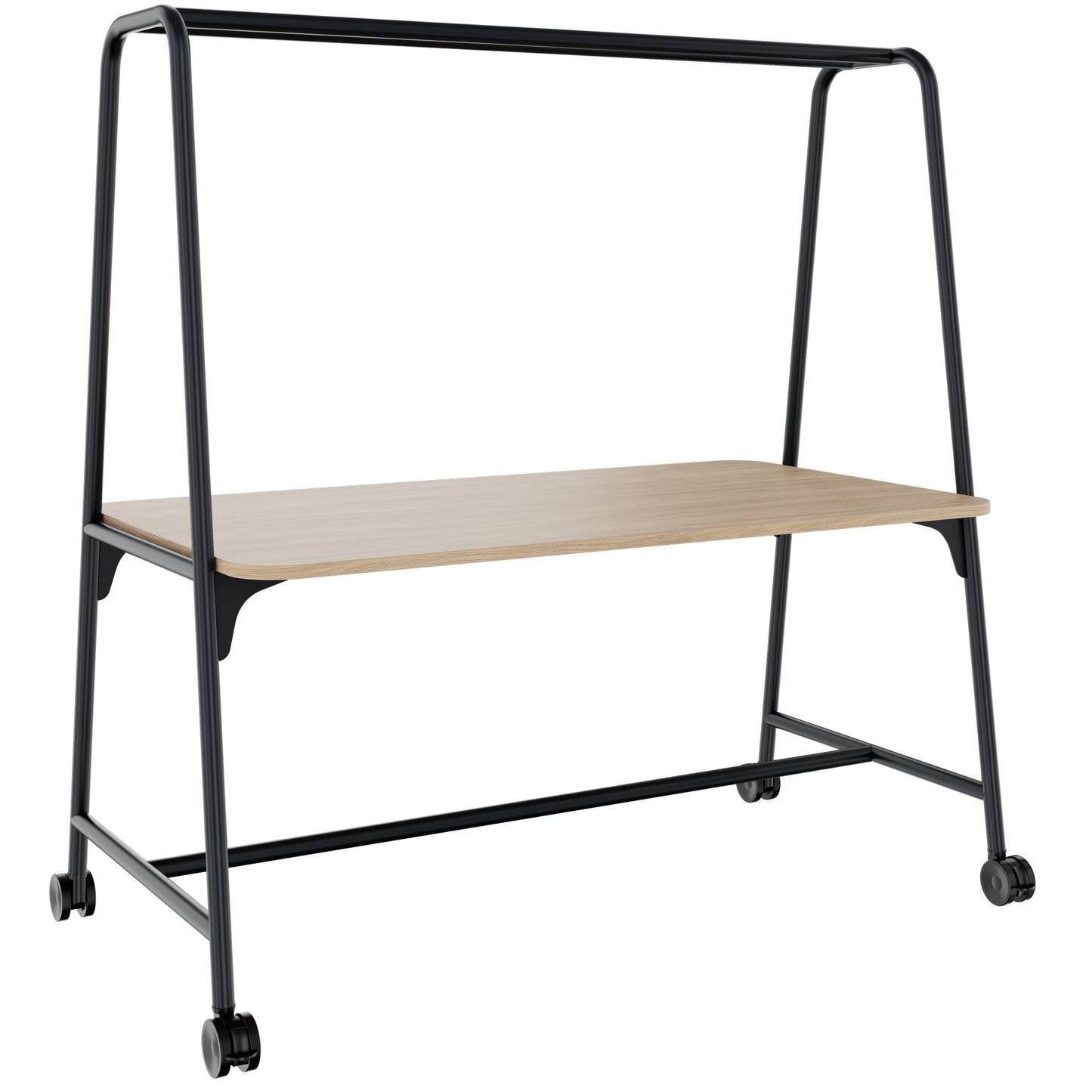 ROUND Multipurpose Tisch | 1600 - 1800 x 740 - 1050 mm, Bernsteineiche