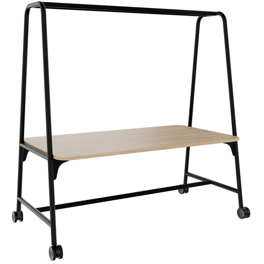 ROUND Multipurpose Tisch | 1600 - 1800 x 740 - 1050 mm, Bernsteineiche