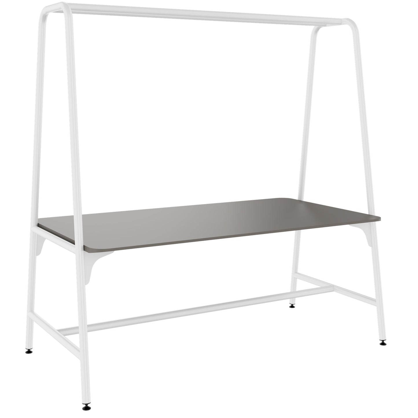 ROUND Multipurpose Tisch | 1600 - 1800 x 740 - 1050 mm, Fenix Grau
