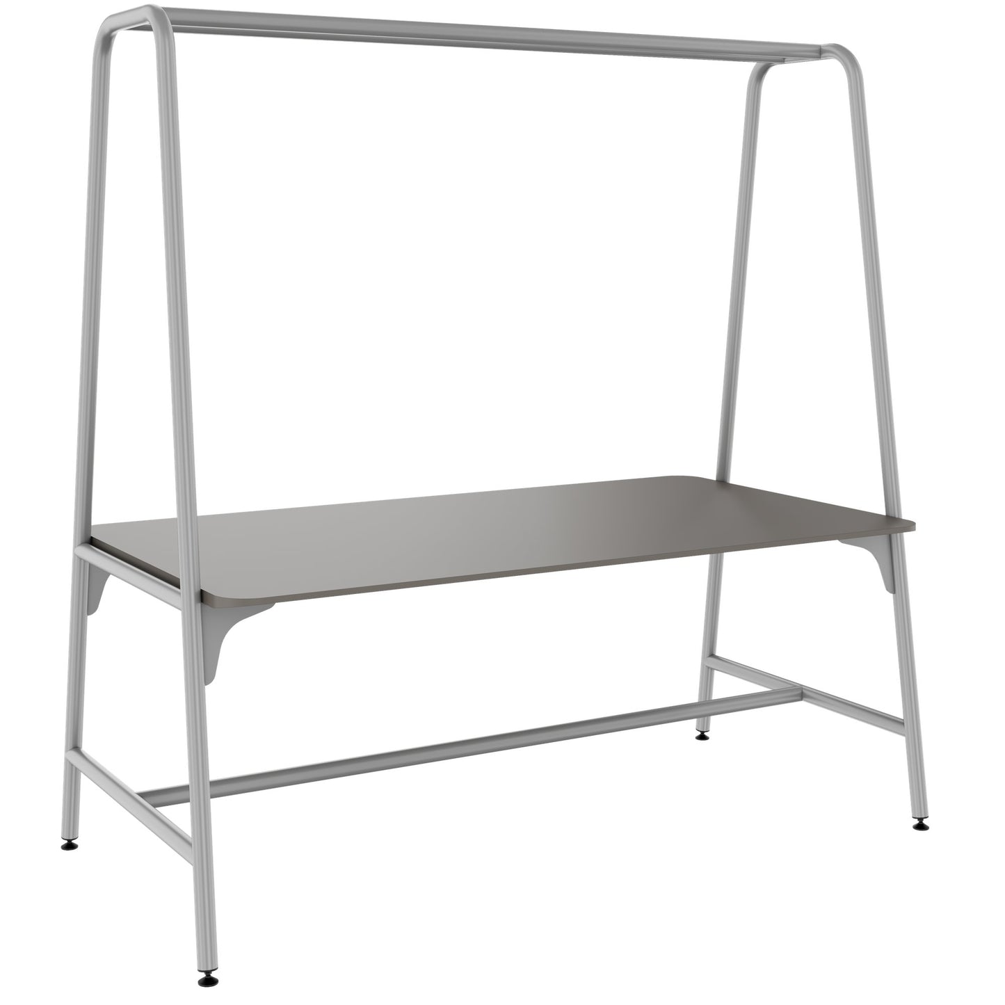 ROUND Multipurpose Tisch | 1600 - 1800 x 740 - 1050 mm, Fenix Grau