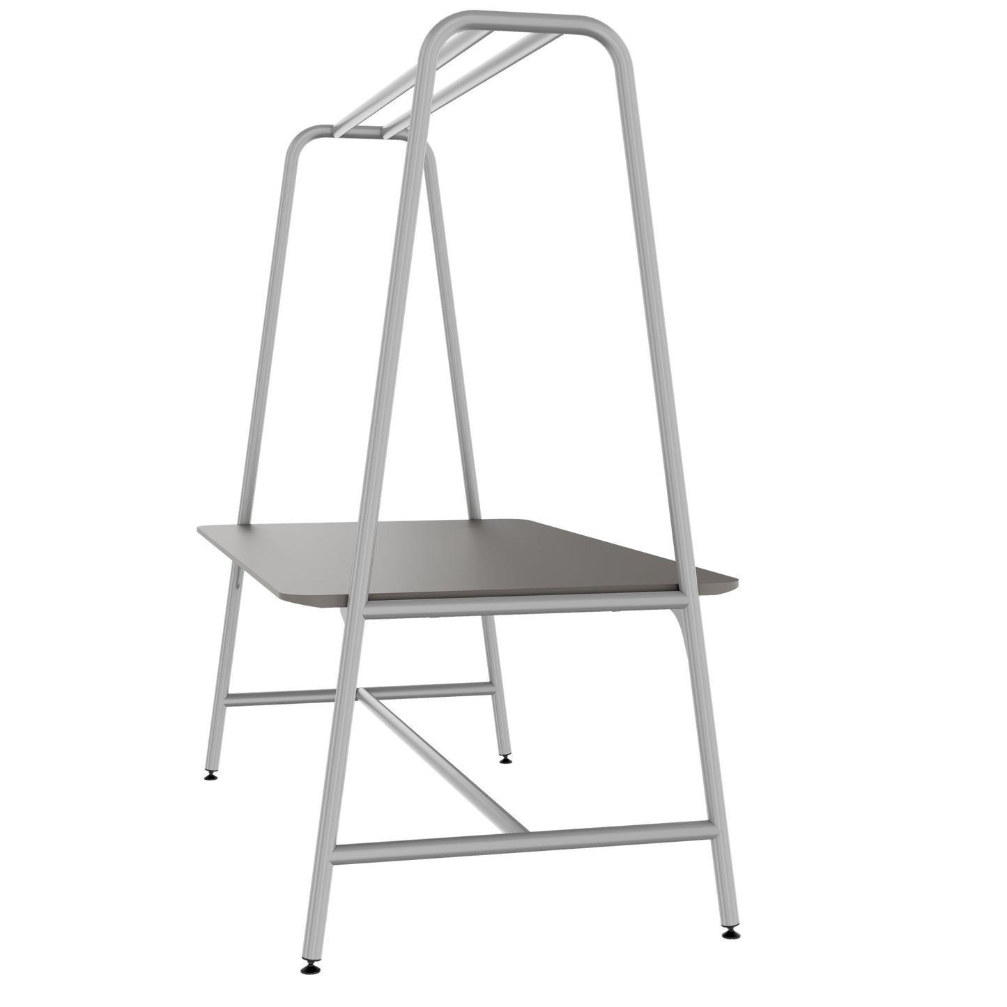 ROUND Multipurpose Tisch | 1600 - 1800 x 740 - 1050 mm, Fenix Grau
