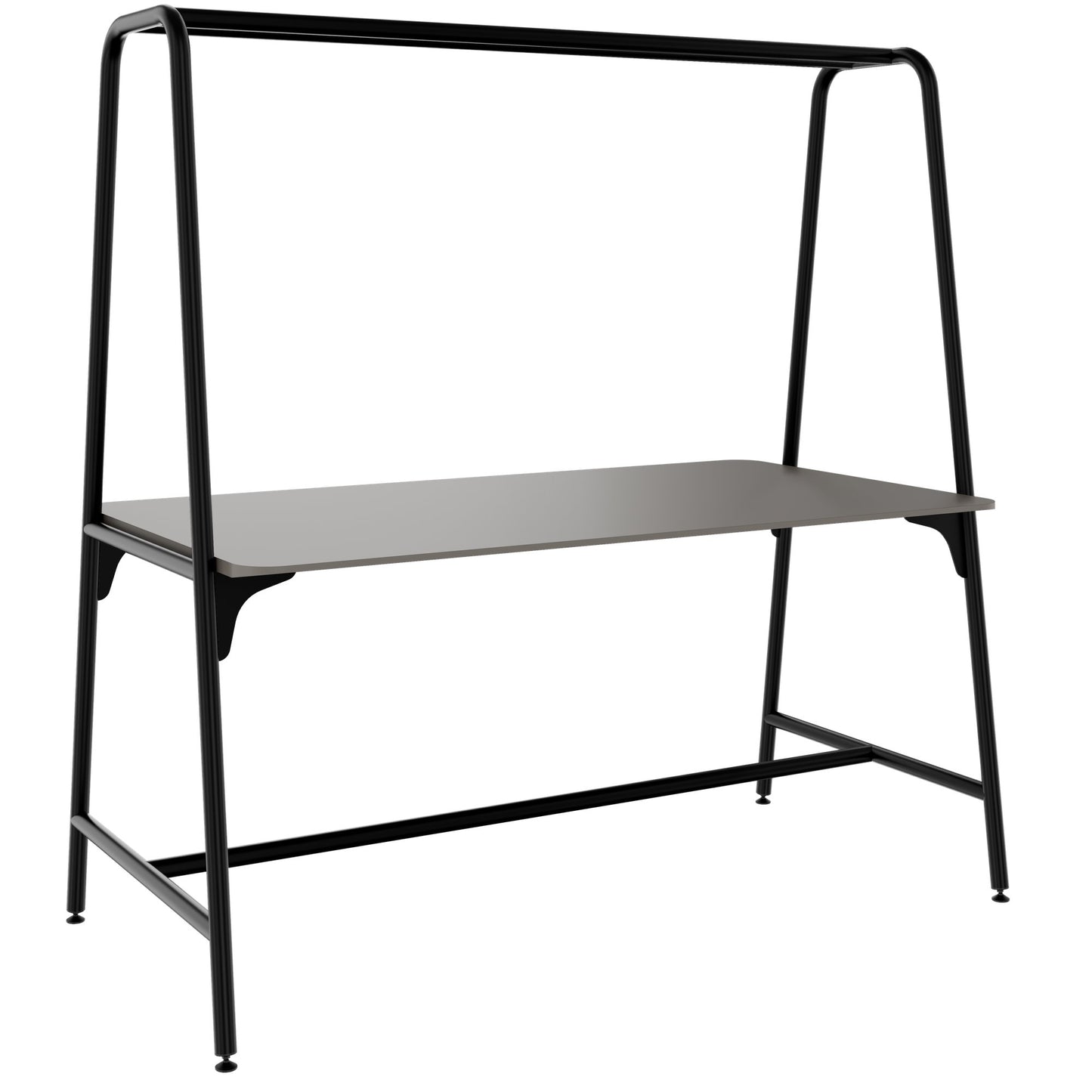 ROUND Multipurpose Tisch | 1600 - 1800 x 740 - 1050 mm, Fenix Grau