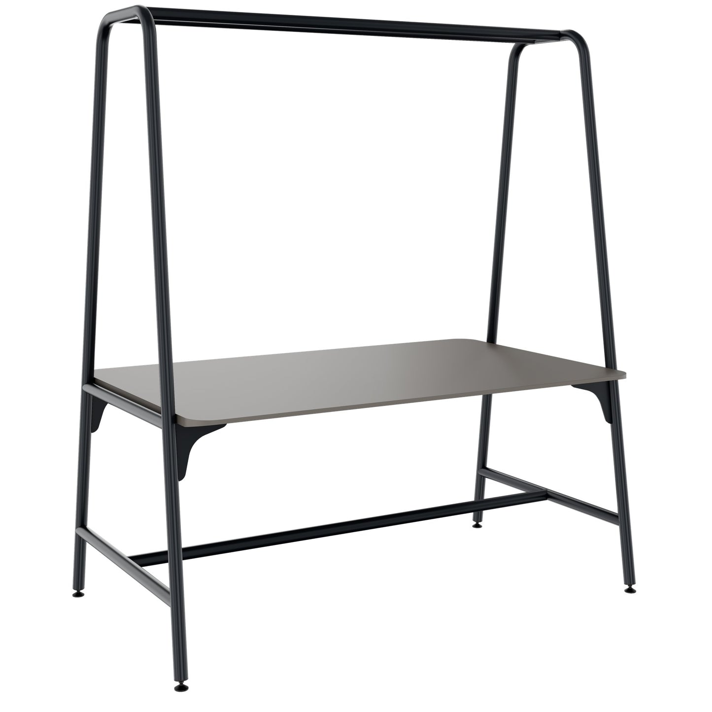 ROUND Multipurpose Tisch | 1600 - 1800 x 740 - 1050 mm, Fenix Grau