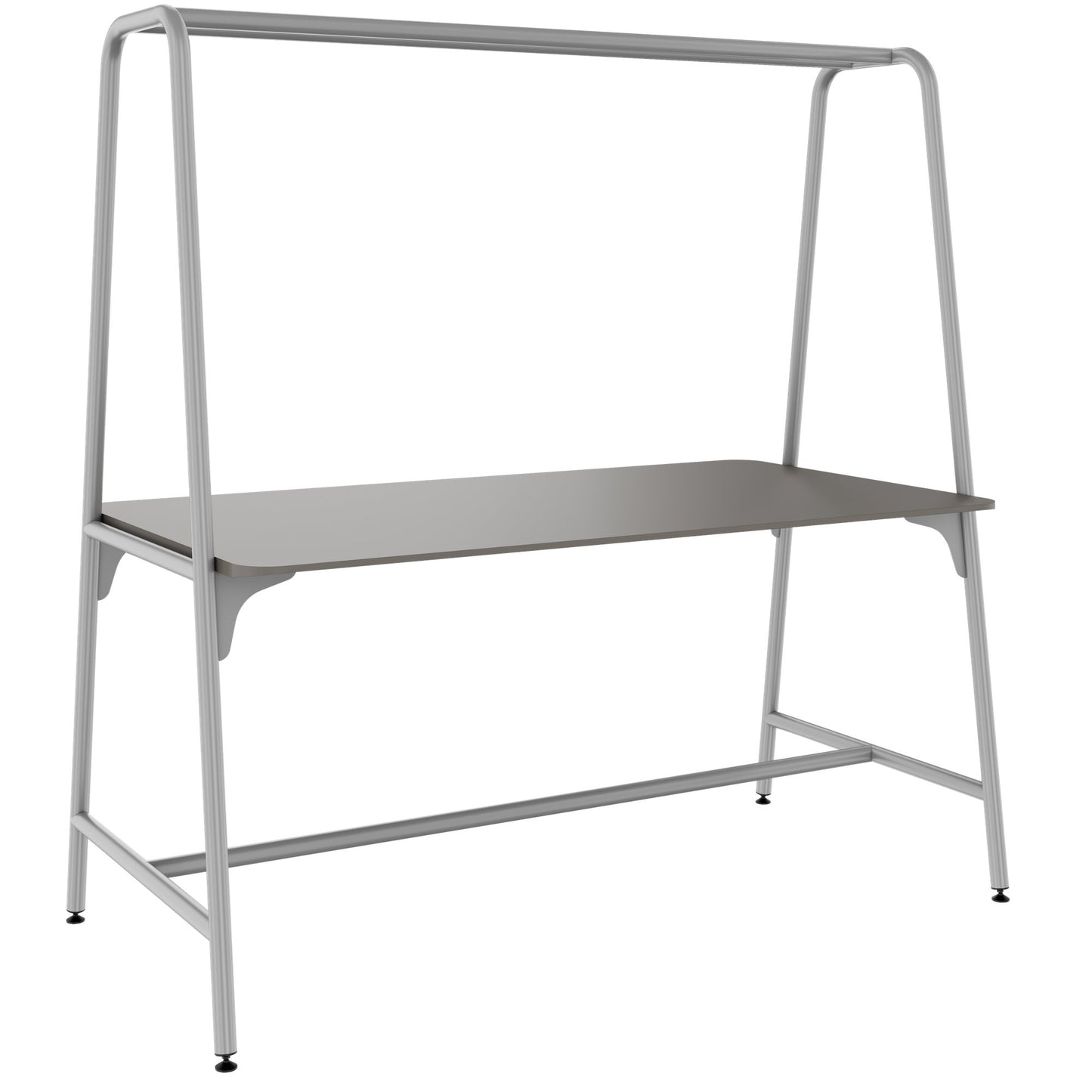 ROUND Multipurpose Tisch | 1600 - 1800 x 740 - 1050 mm, Fenix Grau