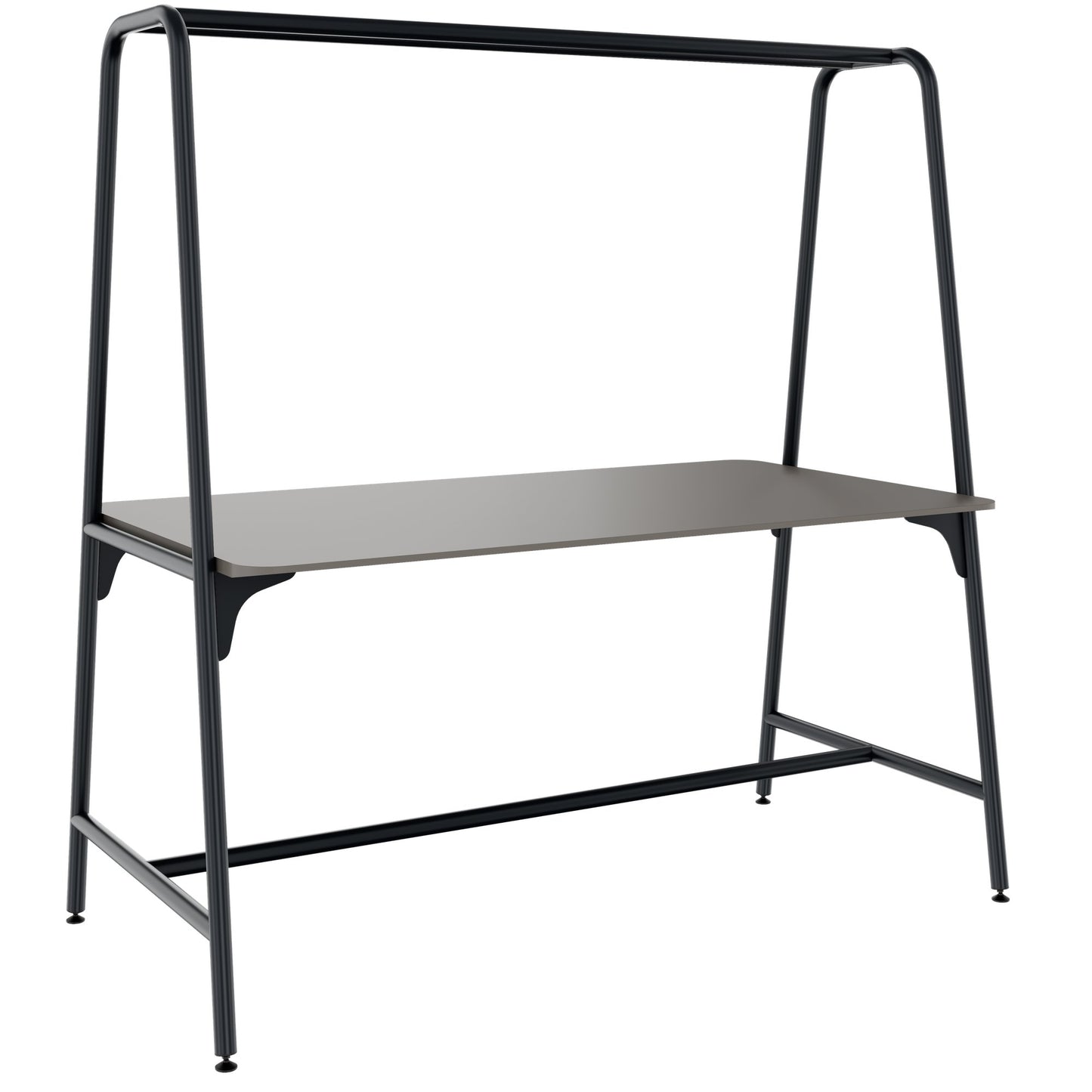 ROUND Multipurpose Tisch | 1600 - 1800 x 740 - 1050 mm, Fenix Grau