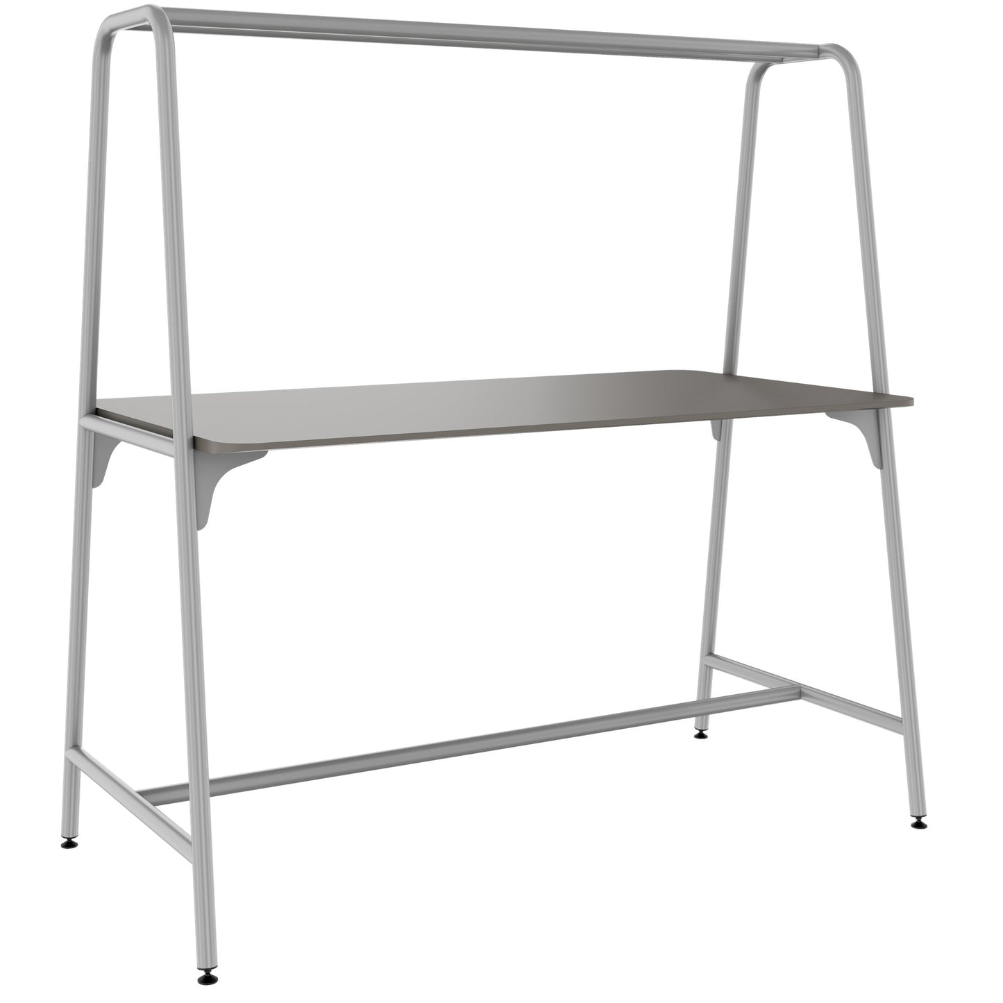 ROUND Multipurpose Tisch | 1600 - 1800 x 740 - 1050 mm, Fenix Grau