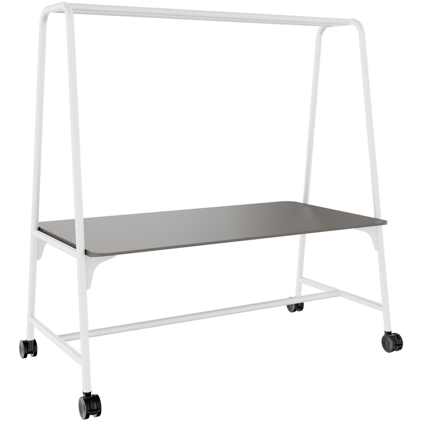 ROUND Multipurpose Tisch | 1600 - 1800 x 740 - 1050 mm, Fenix Grau