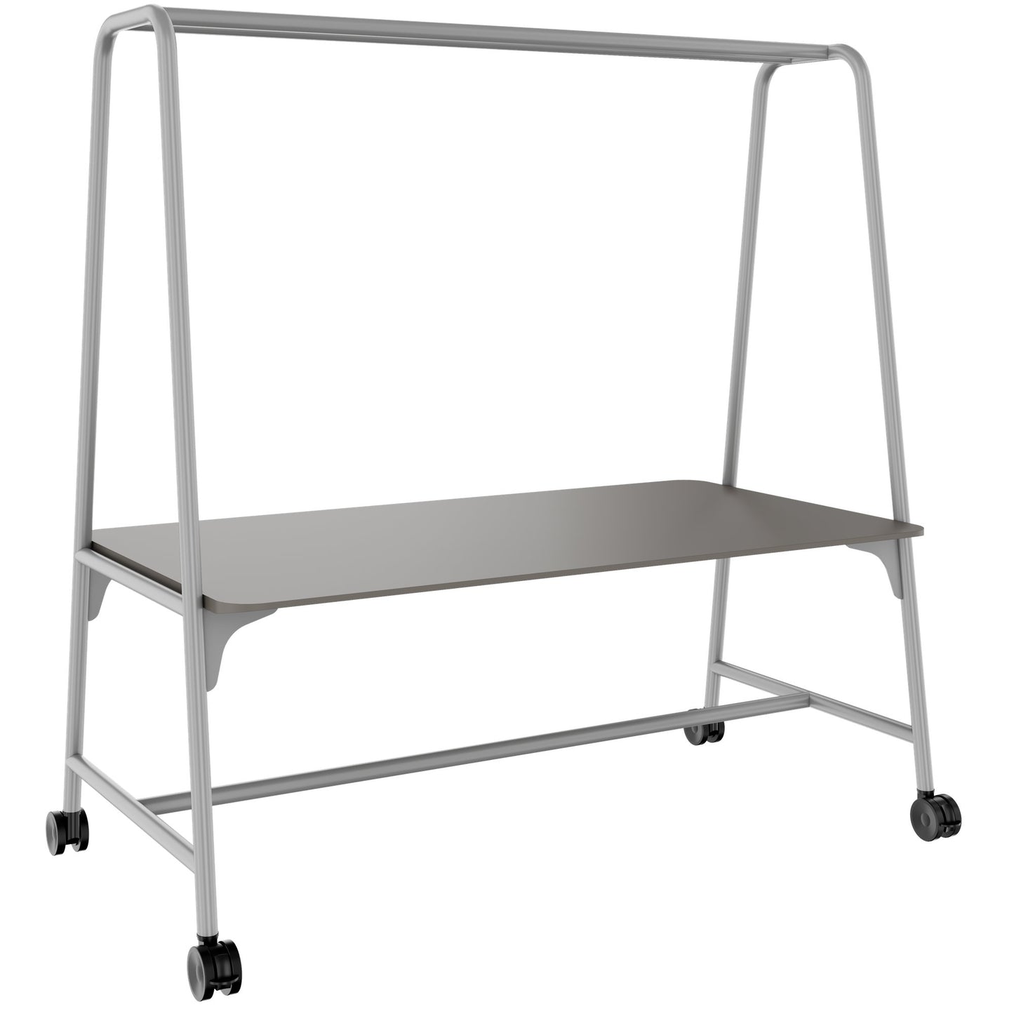 ROUND Multipurpose Tisch | 1600 - 1800 x 740 - 1050 mm, Fenix Grau