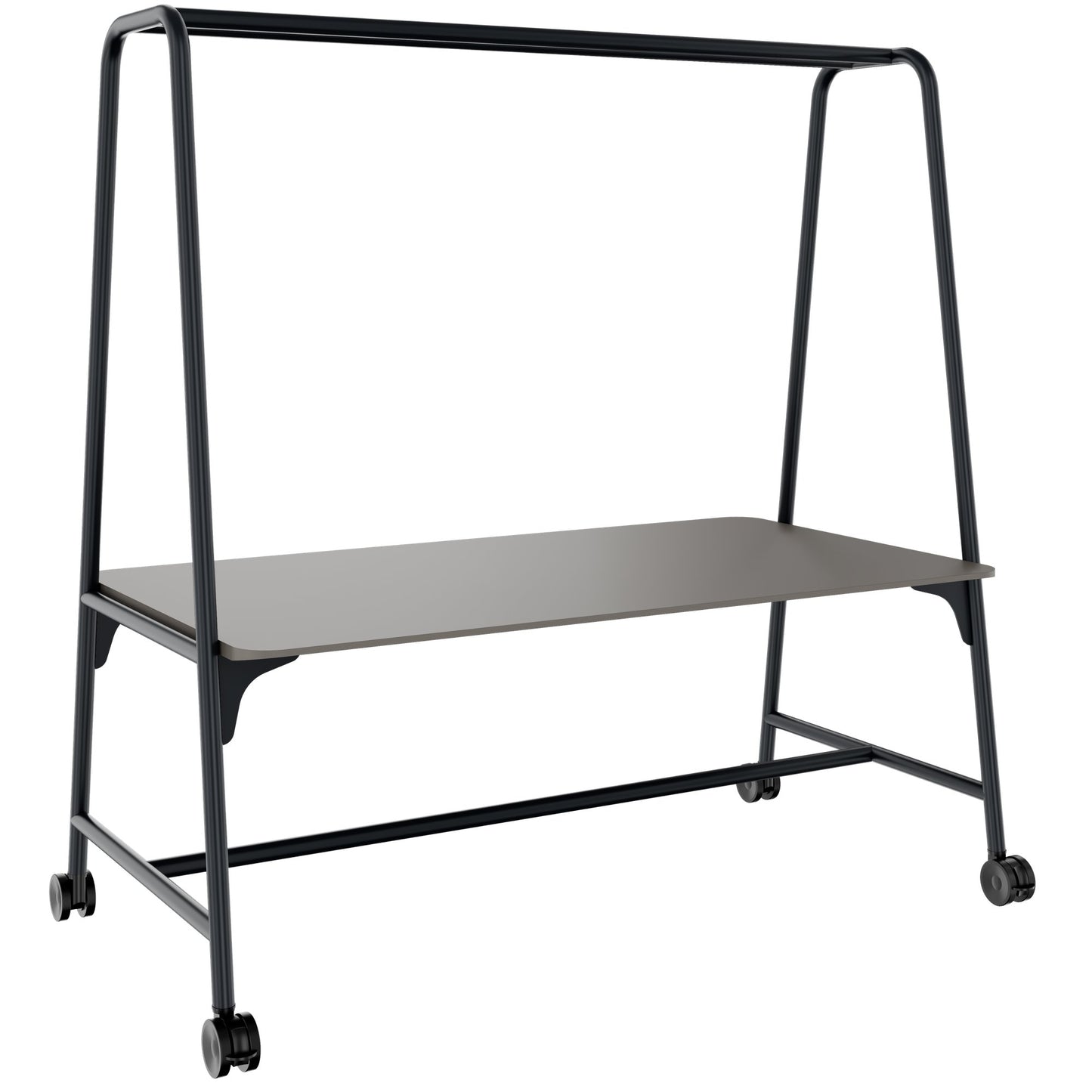ROUND Multipurpose Tisch | 1600 - 1800 x 740 - 1050 mm, Fenix Grau