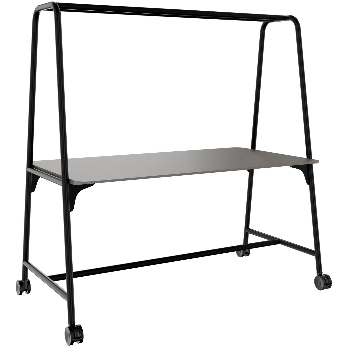 ROUND Multipurpose Tisch | 1600 - 1800 x 740 - 1050 mm, Fenix Grau