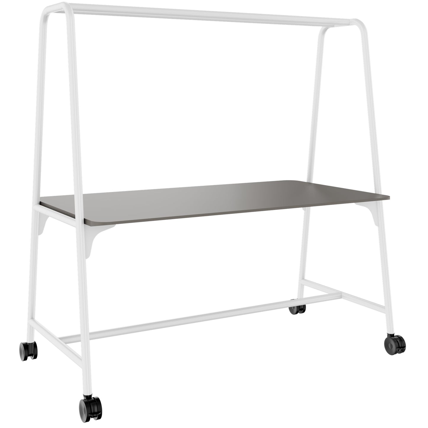 ROUND Multipurpose Tisch | 1600 - 1800 x 740 - 1050 mm, Fenix Grau