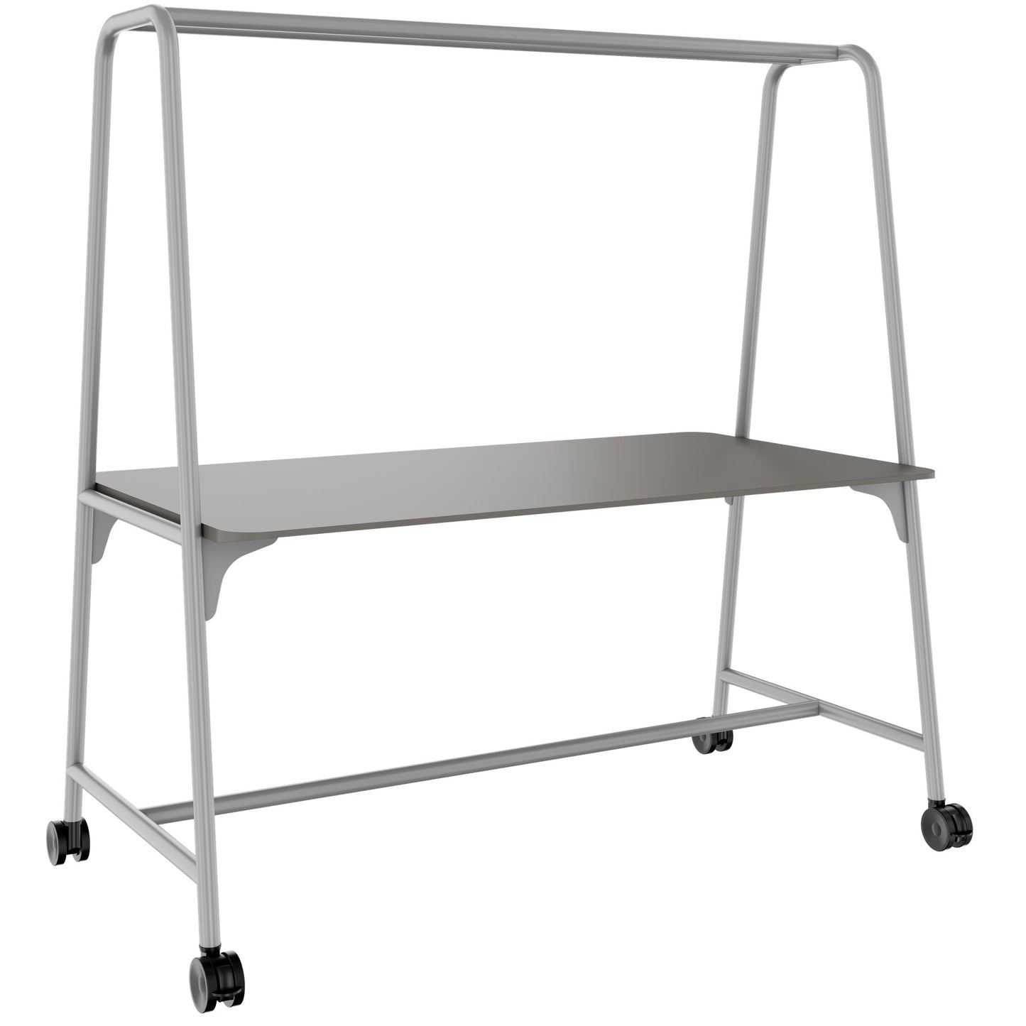ROUND Multipurpose Tisch | 1600 - 1800 x 740 - 1050 mm, Fenix Grau