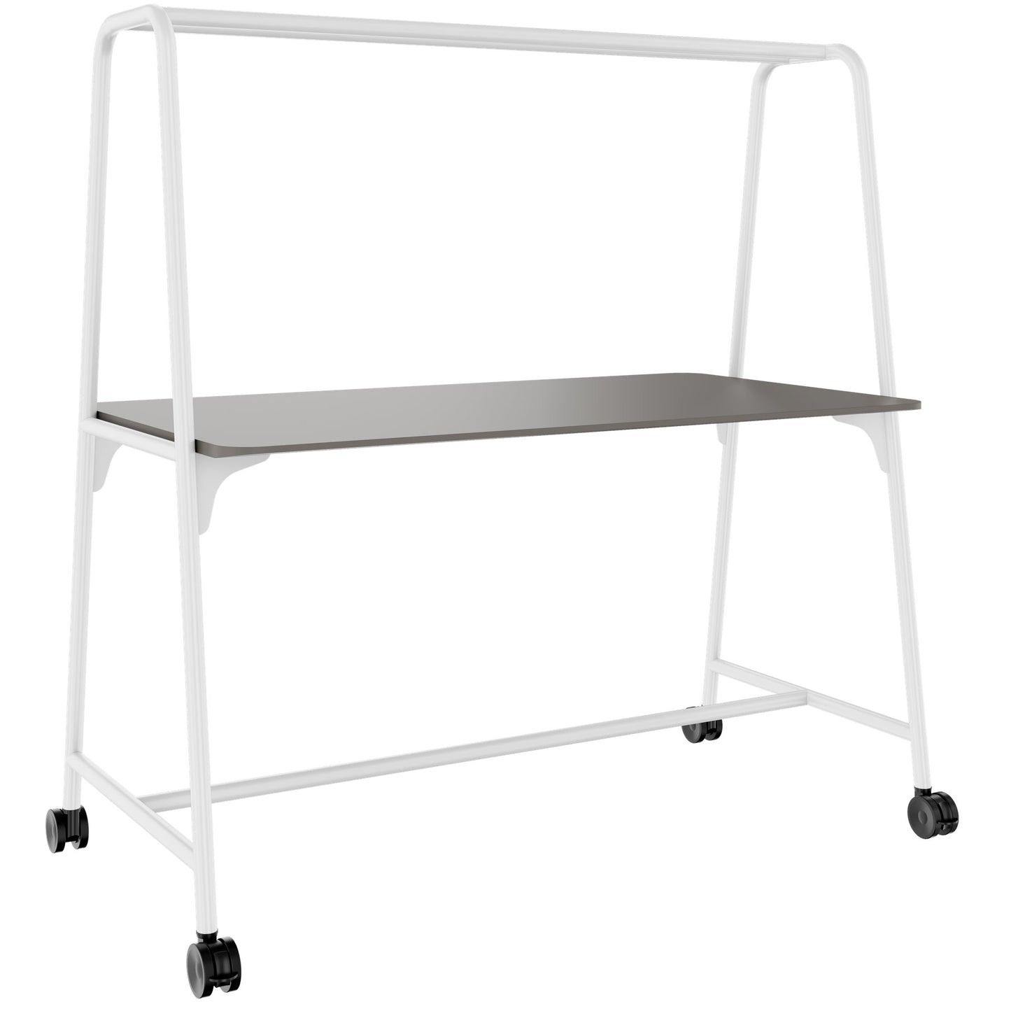 ROUND Multipurpose Tisch | 1600 - 1800 x 740 - 1050 mm, Fenix Grau