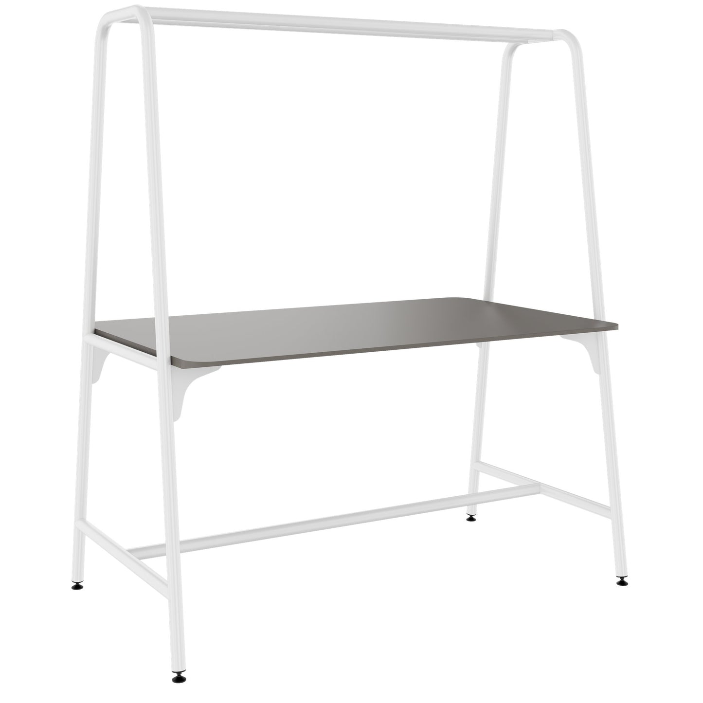 ROUND Multipurpose Tisch | 1600 - 1800 x 740 - 1050 mm, Fenix Grau