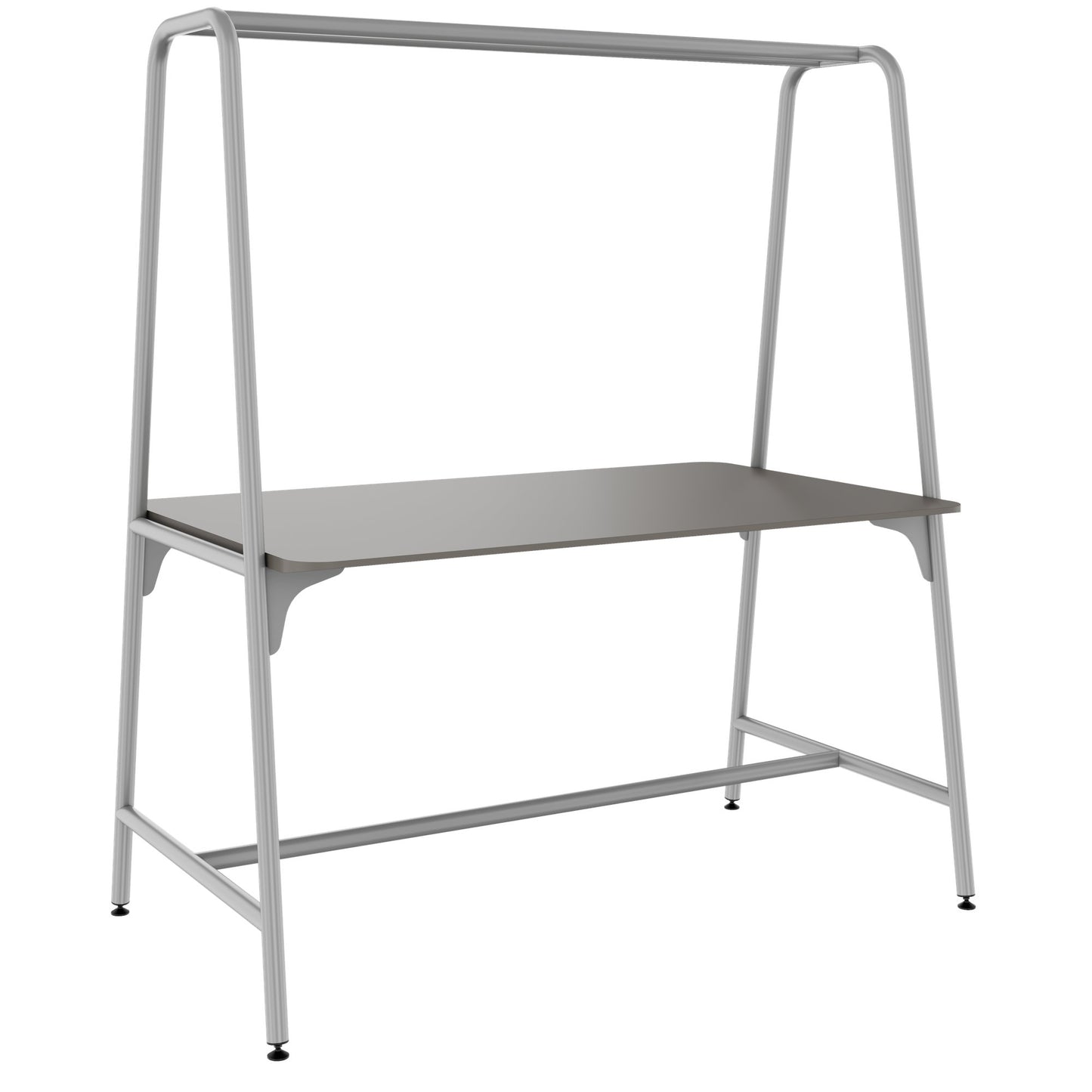 ROUND Multipurpose Tisch | 1600 - 1800 x 740 - 1050 mm, Fenix Grau