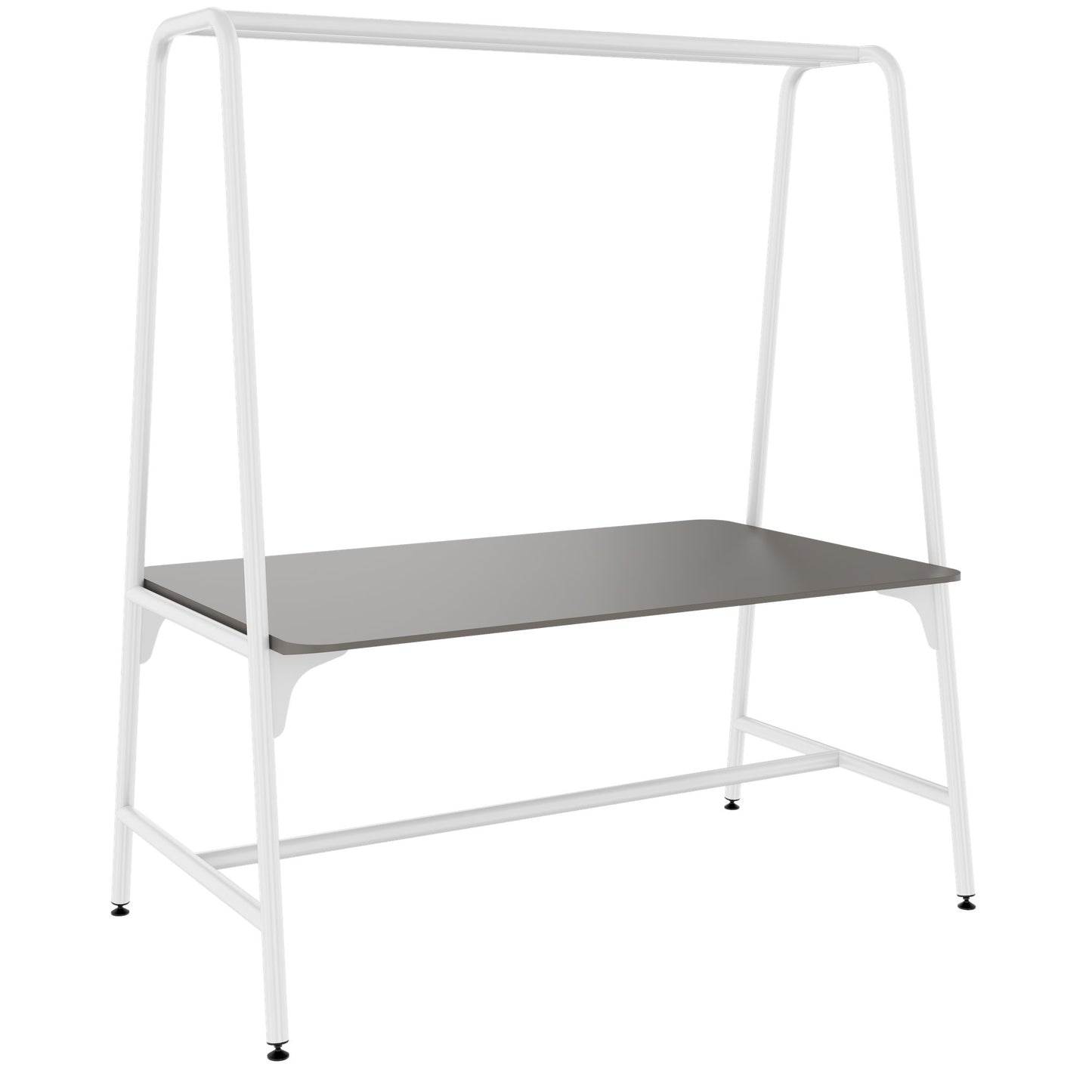 ROUND Multipurpose Tisch | 1600 - 1800 x 740 - 1050 mm, Fenix Grau