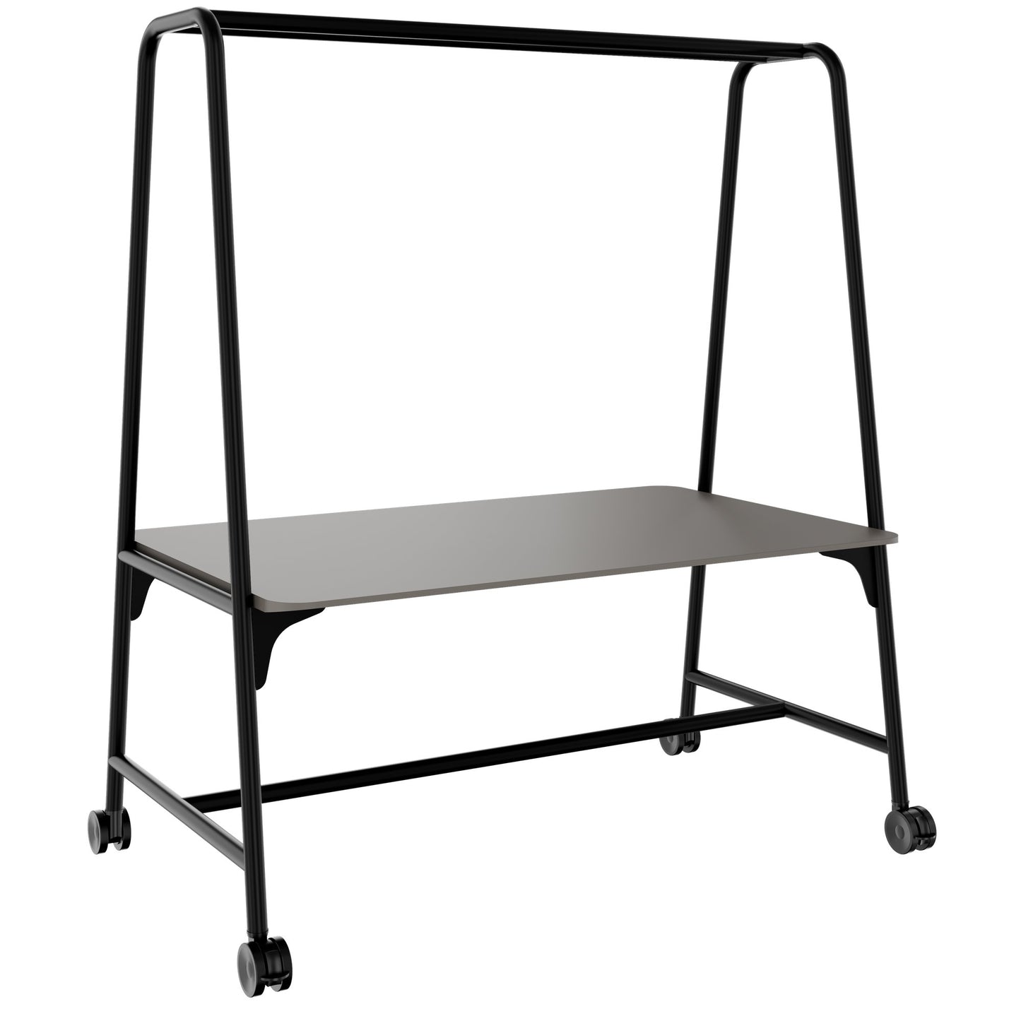ROUND Multipurpose Tisch | 1600 - 1800 x 740 - 1050 mm, Fenix Grau