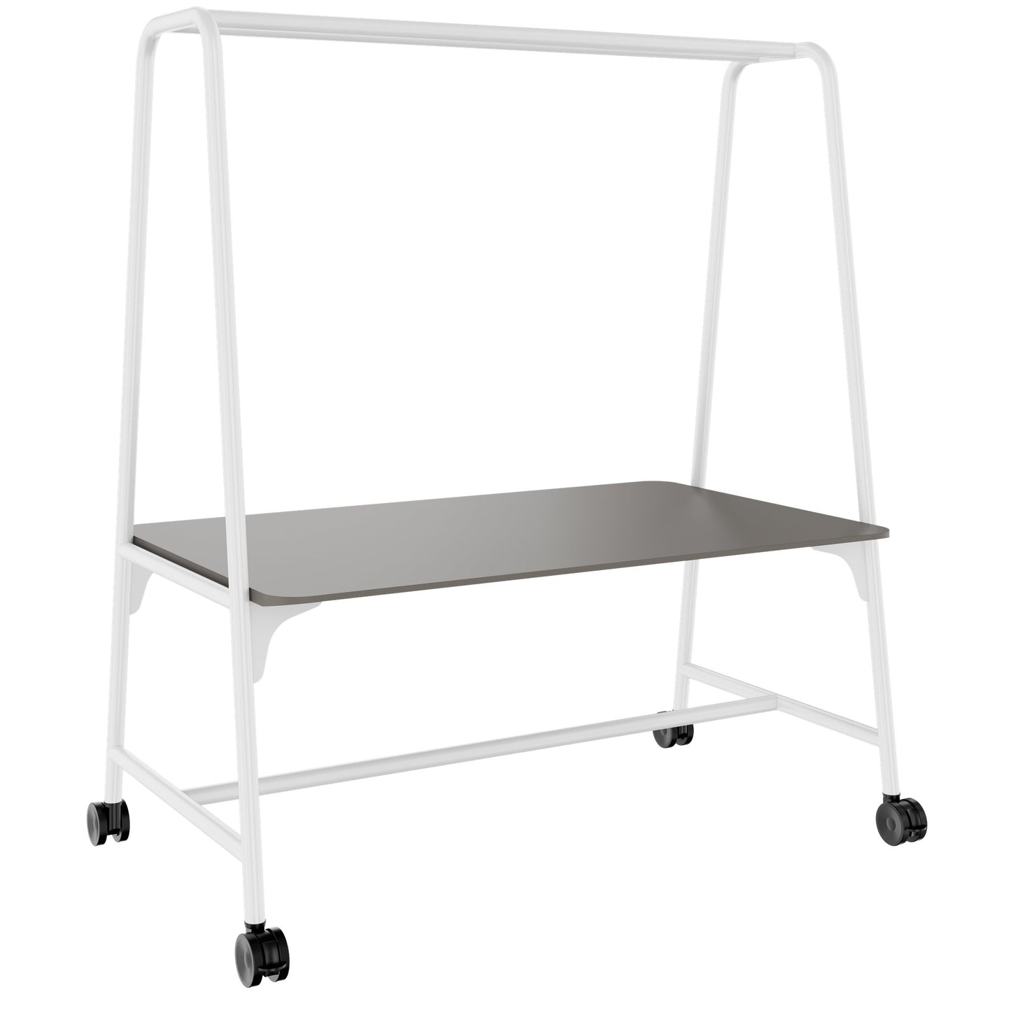 ROUND Multipurpose Tisch | 1600 - 1800 x 740 - 1050 mm, Fenix Grau