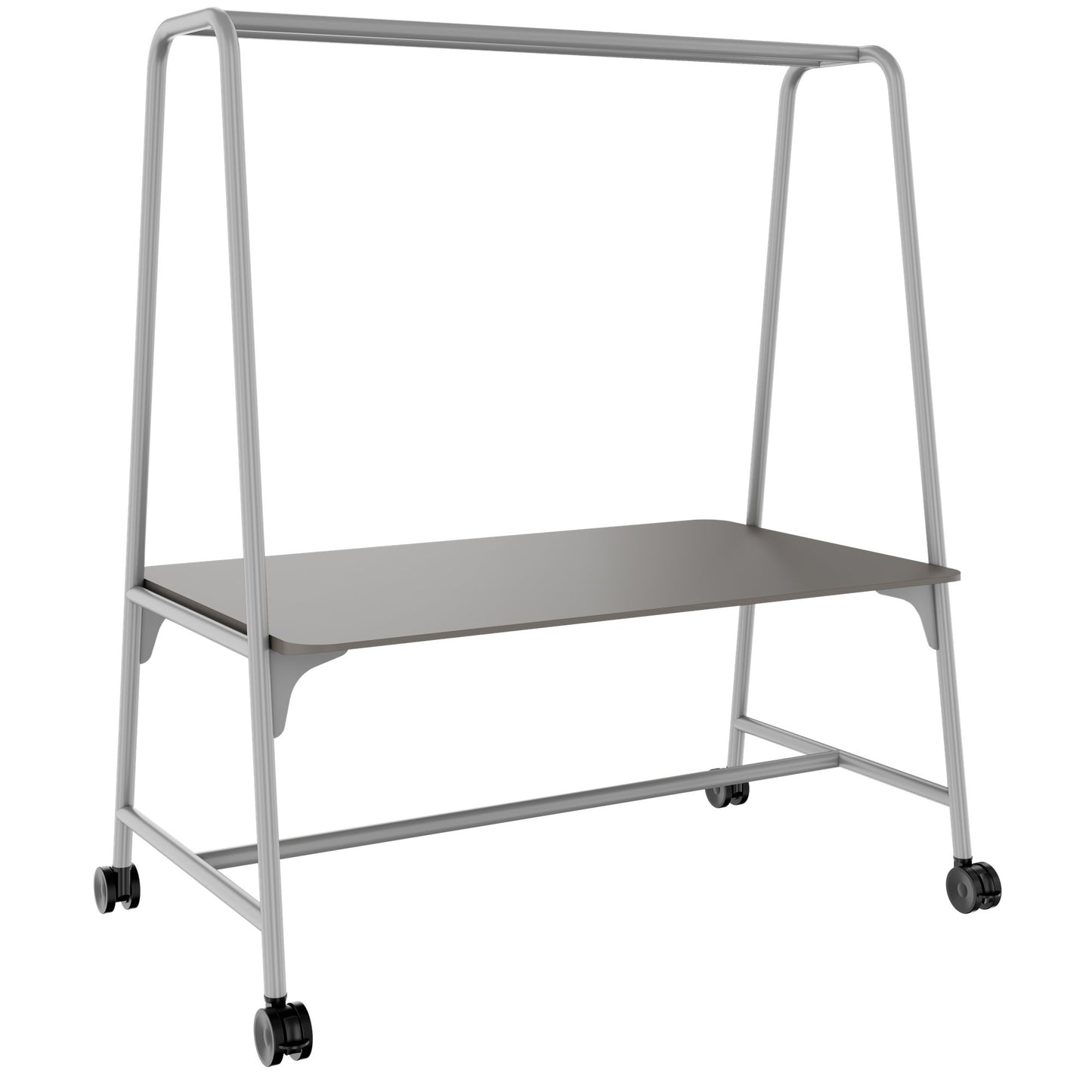 ROUND Multipurpose Tisch | 1600 - 1800 x 740 - 1050 mm, Fenix Grau