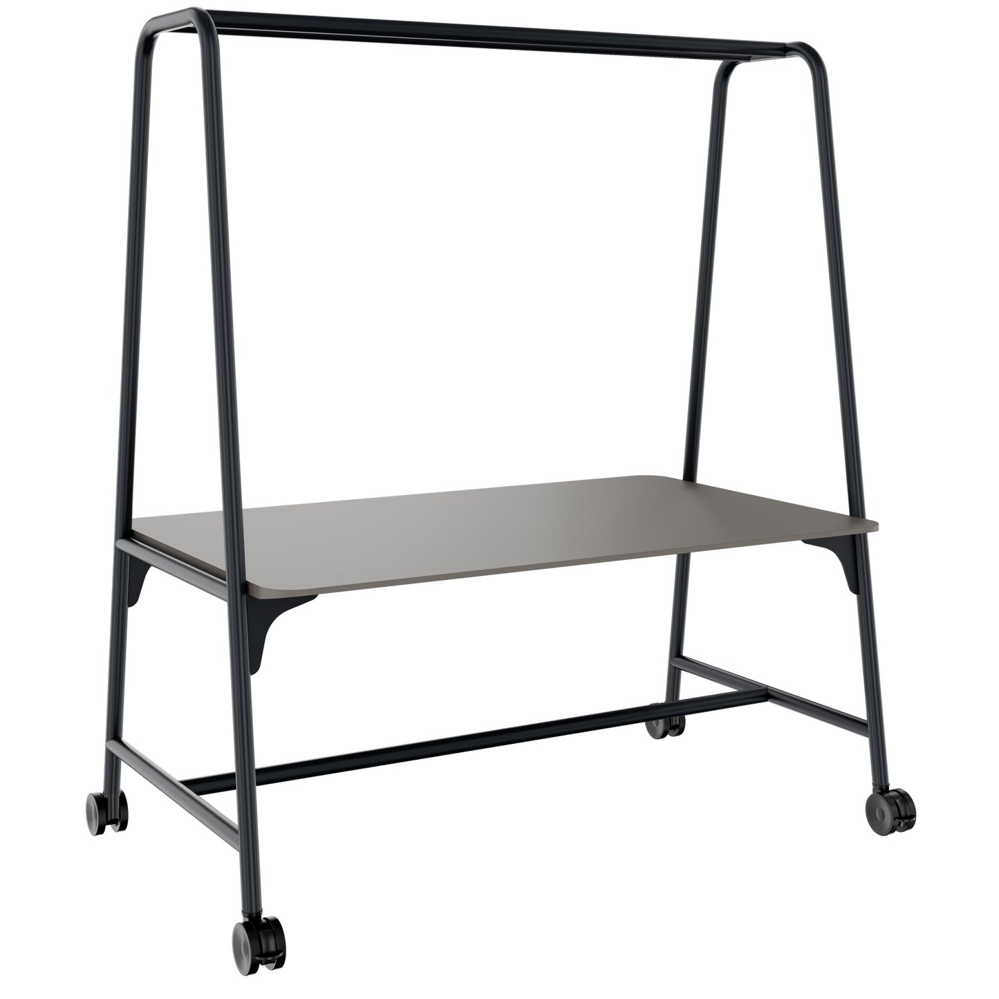 ROUND Multipurpose Tisch | 1600 - 1800 x 740 - 1050 mm, Fenix Grau