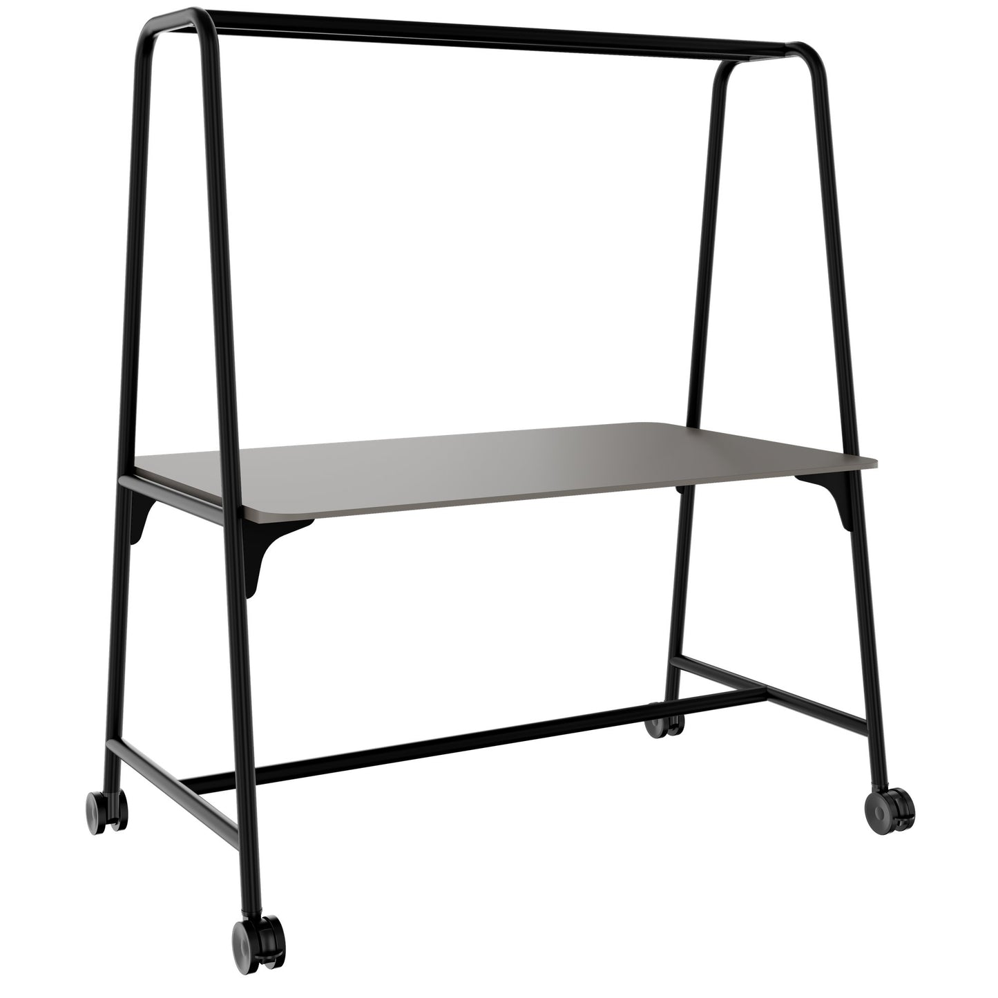 ROUND Multipurpose Tisch | 1600 - 1800 x 740 - 1050 mm, Fenix Grau