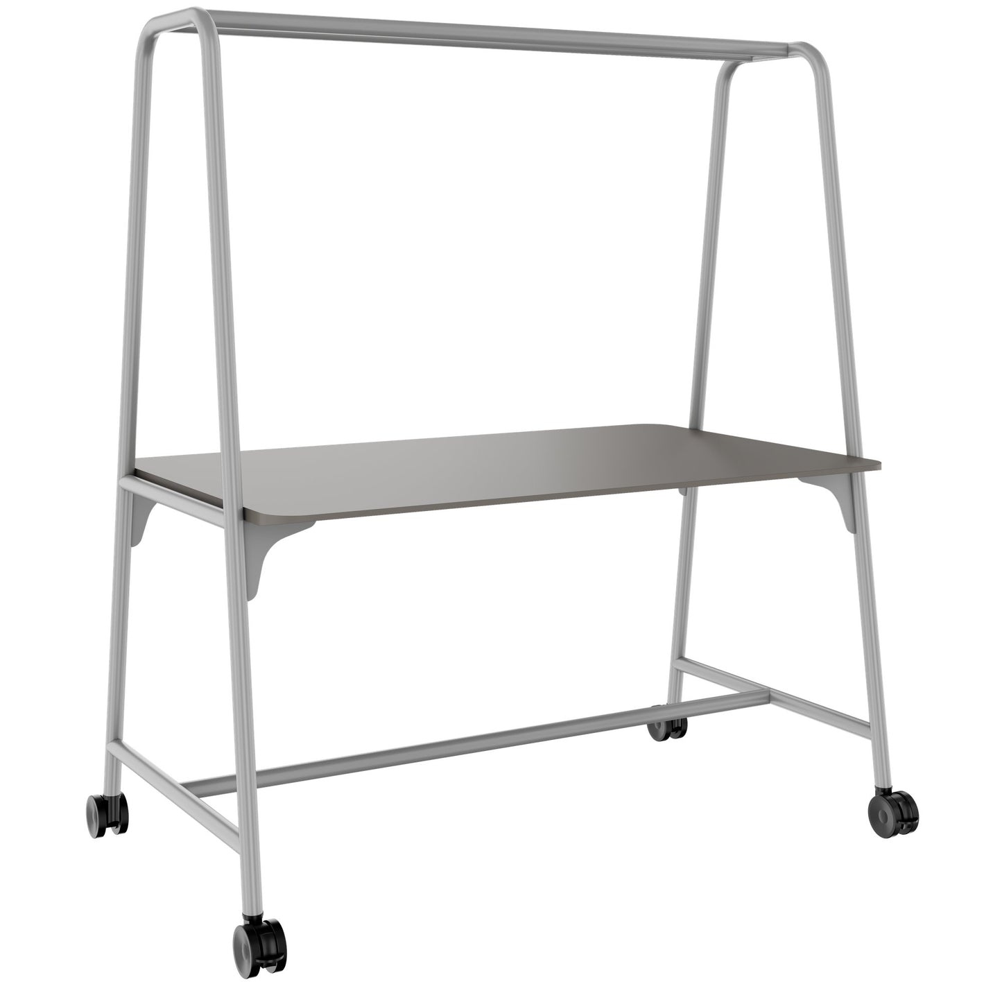 ROUND Multipurpose Tisch | 1600 - 1800 x 740 - 1050 mm, Fenix Grau