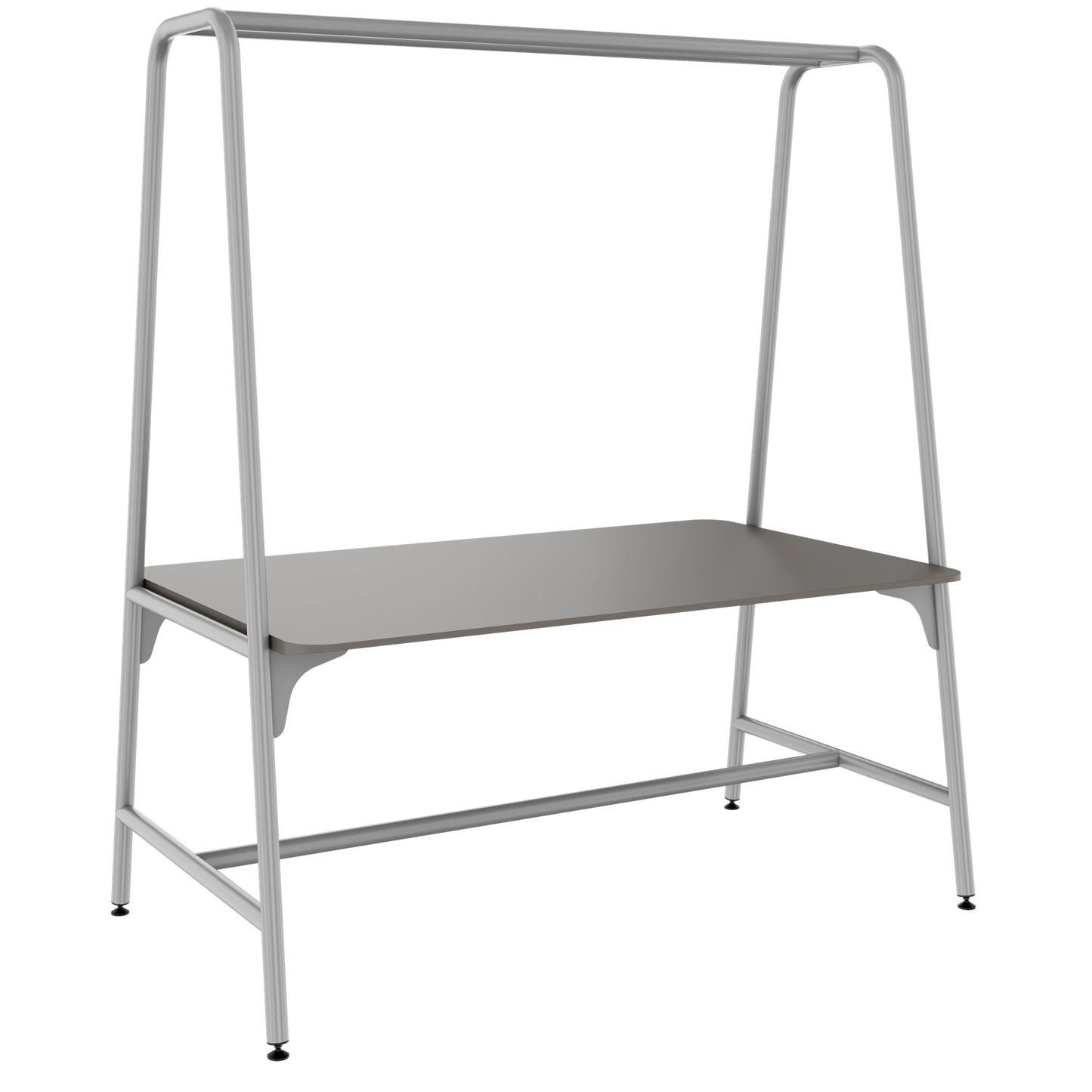 ROUND Multipurpose Tisch | 1600 - 1800 x 740 - 1050 mm, Fenix Grau