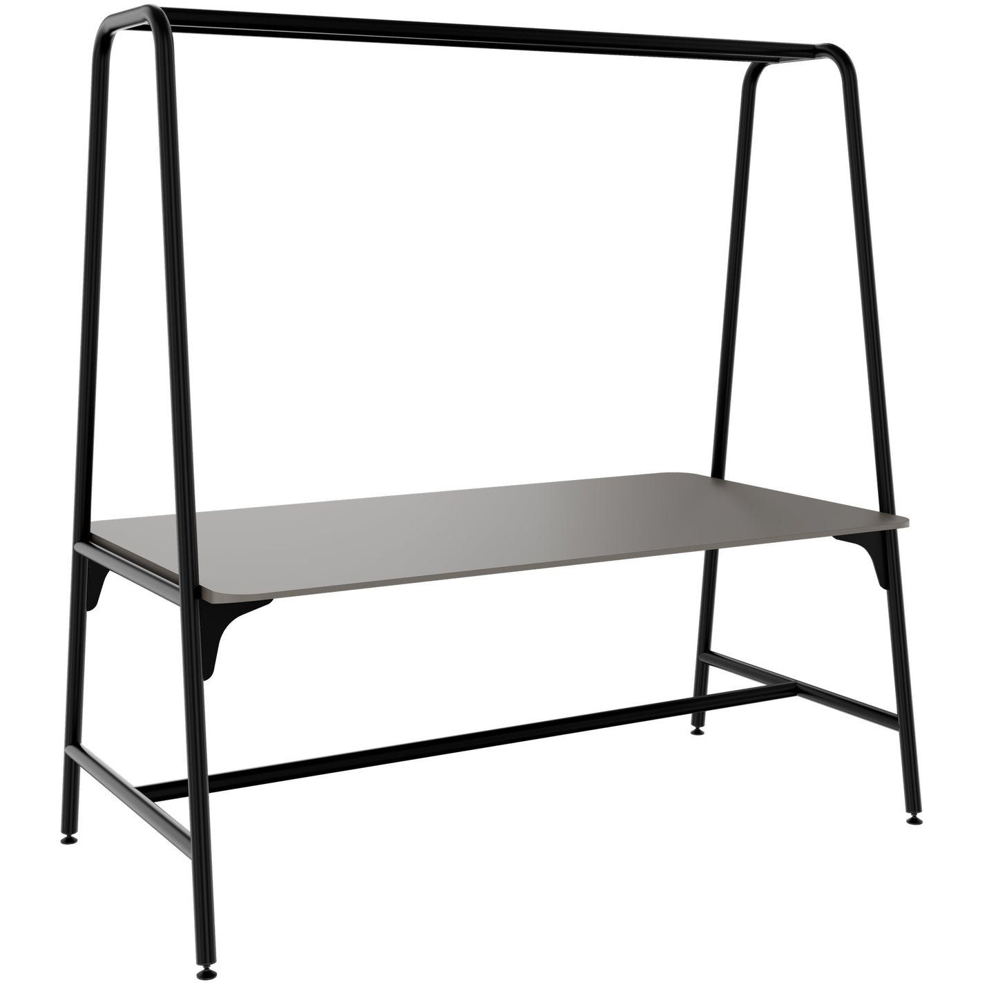 ROUND Multipurpose Tisch | 1600 - 1800 x 740 - 1050 mm, Fenix Grau