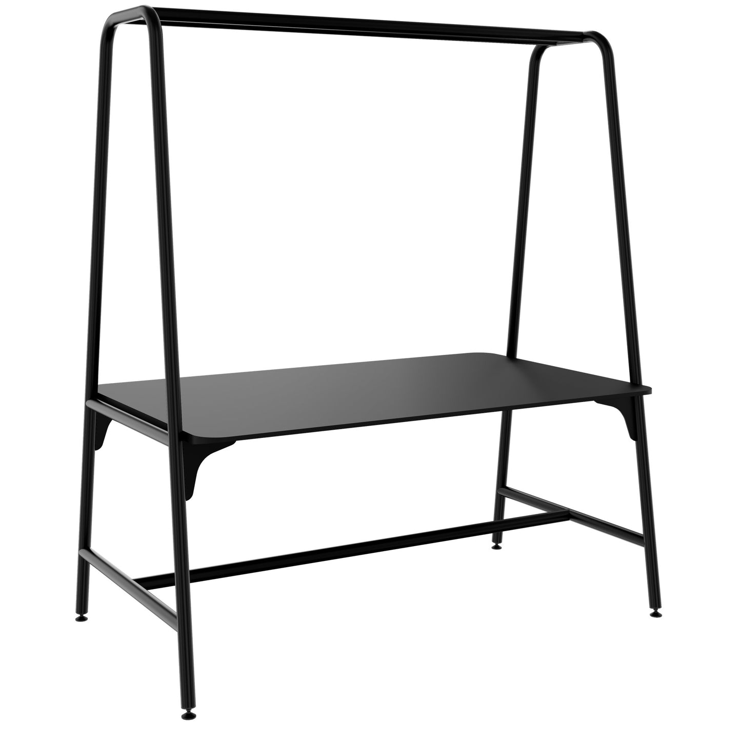 ROUND Multipurpose Tisch | 1600 - 1800 x 740 - 1050 mm, Fenix Schwarz