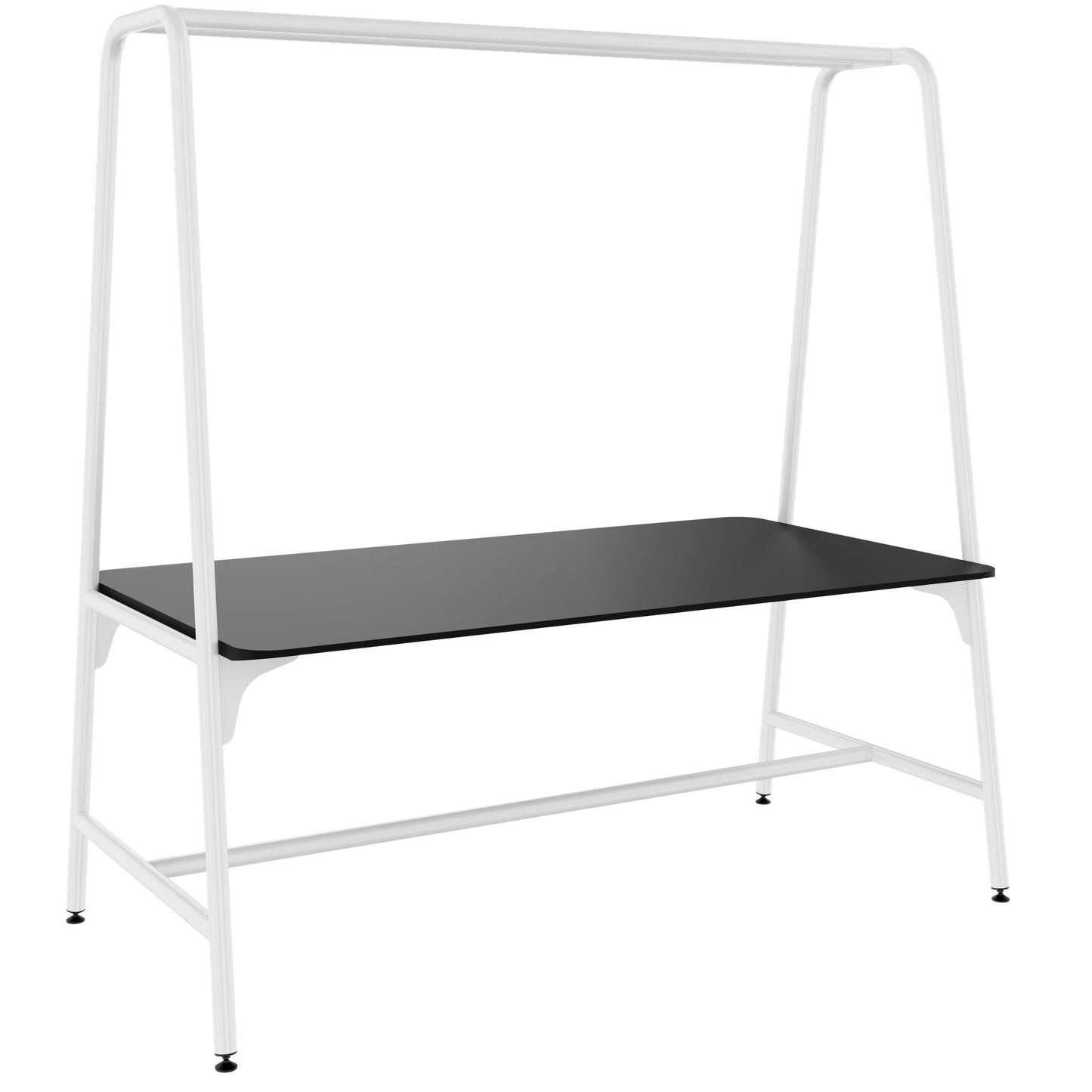 ROUND Multipurpose Tisch | 1600 - 1800 x 740 - 1050 mm, Fenix Schwarz