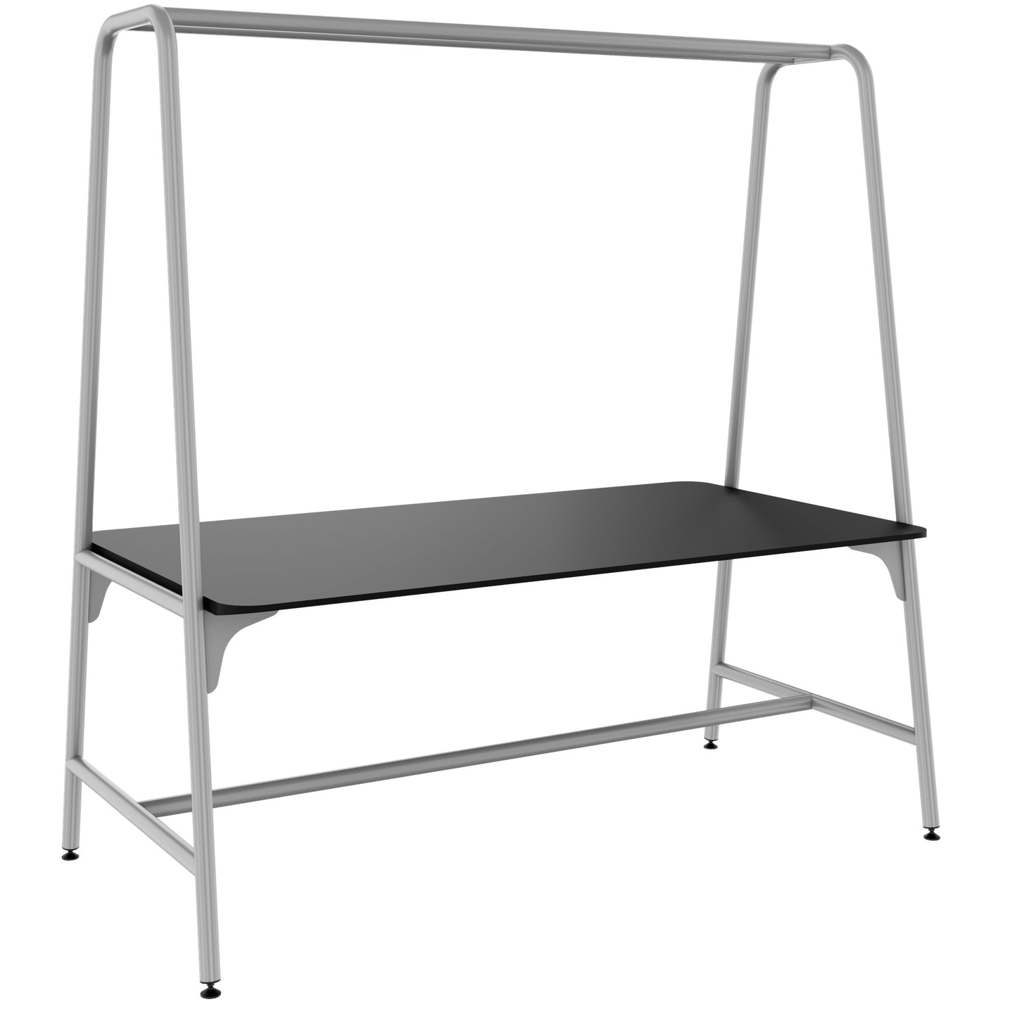 ROUND Multipurpose Tisch | 1600 - 1800 x 740 - 1050 mm, Fenix Schwarz
