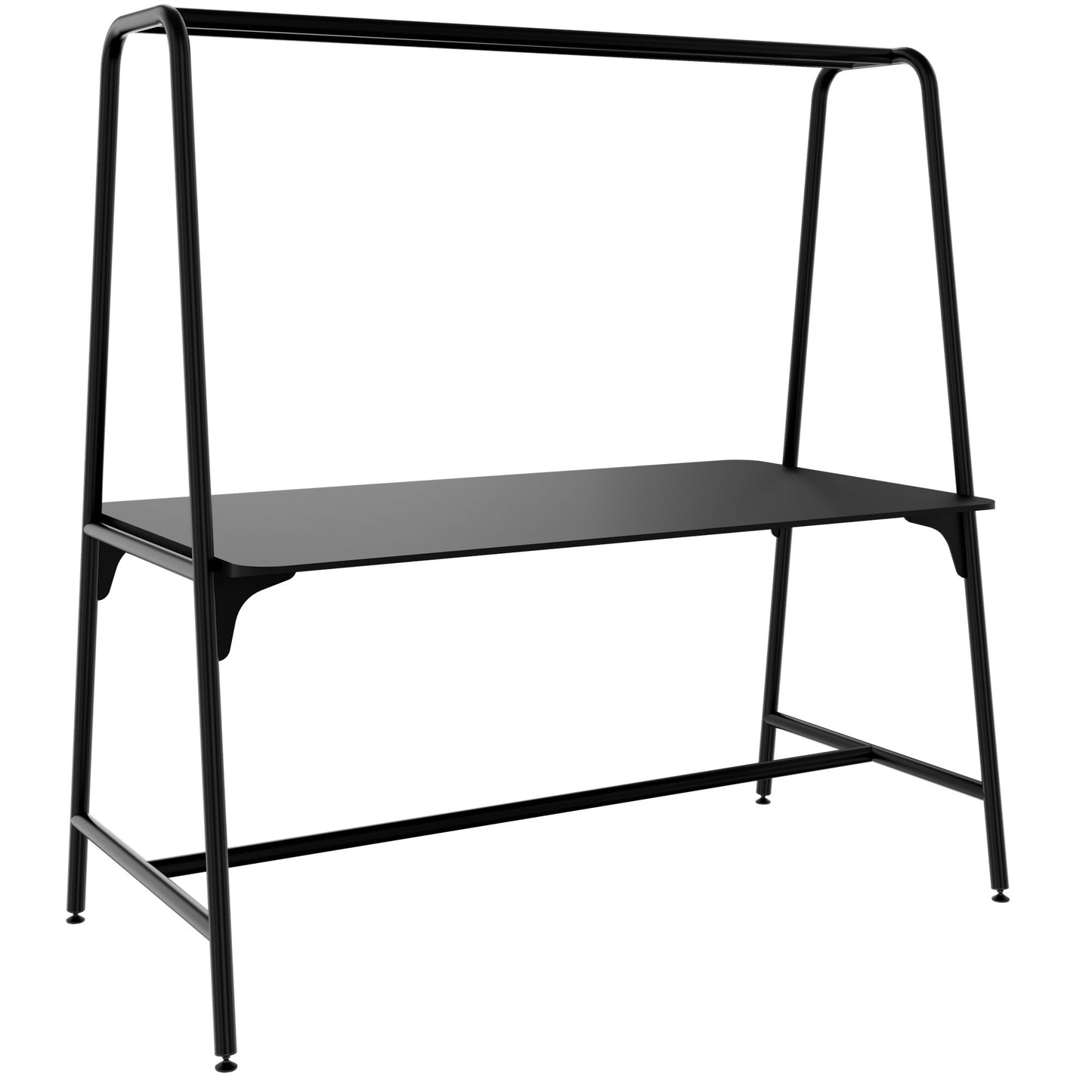 ROUND Multipurpose Tisch | 1600 - 1800 x 740 - 1050 mm, Fenix Schwarz