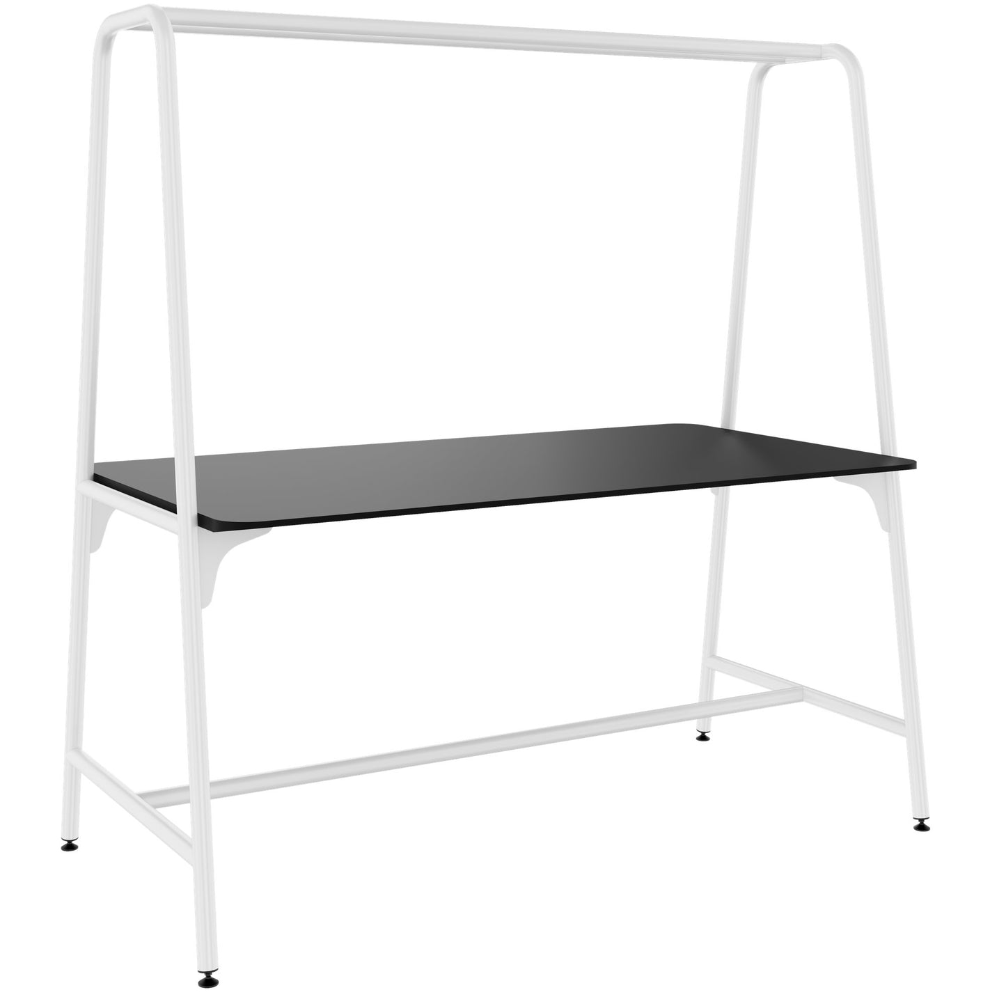 ROUND Multipurpose Tisch | 1600 - 1800 x 740 - 1050 mm, Fenix Schwarz