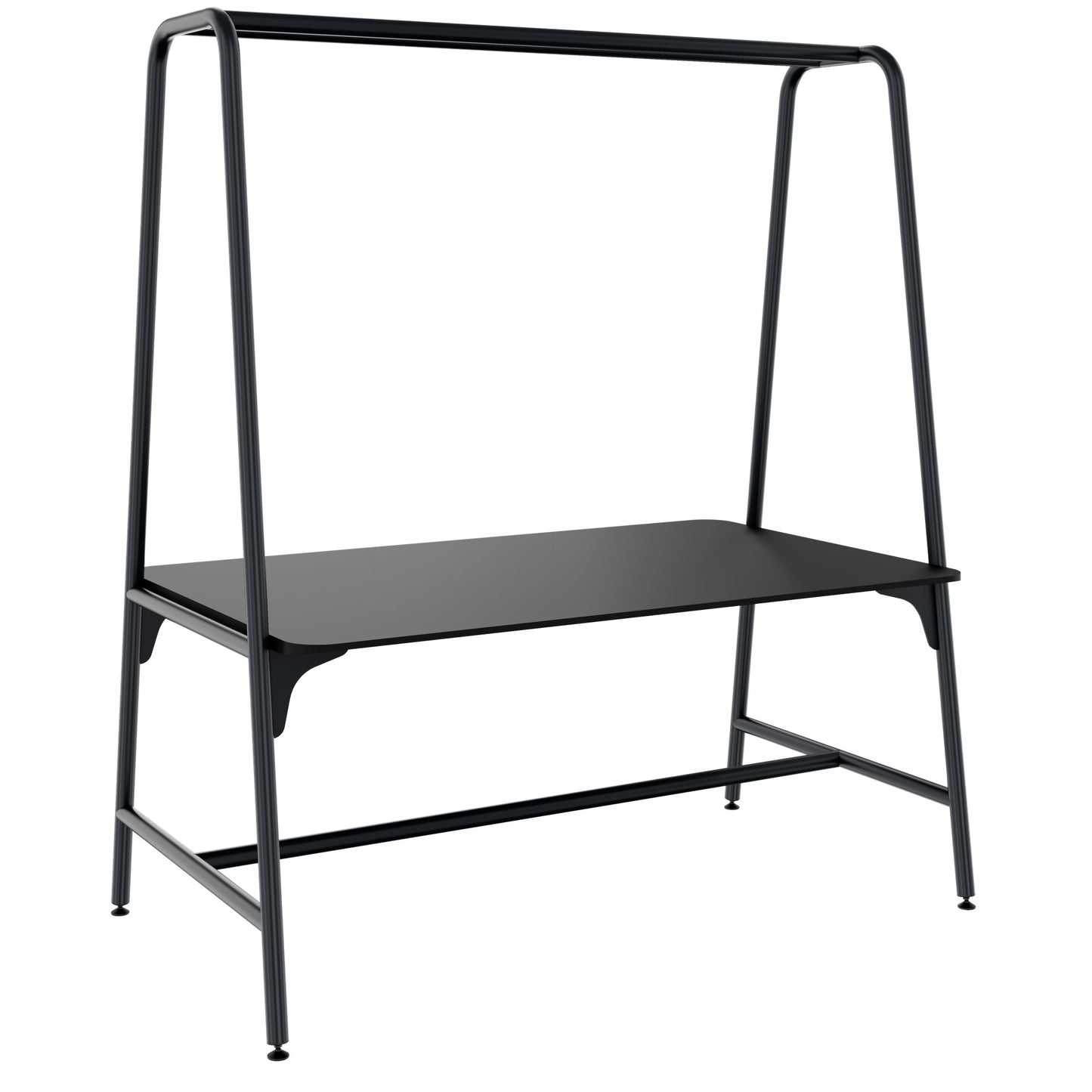 ROUND Multipurpose Tisch | 1600 - 1800 x 740 - 1050 mm, Fenix Schwarz
