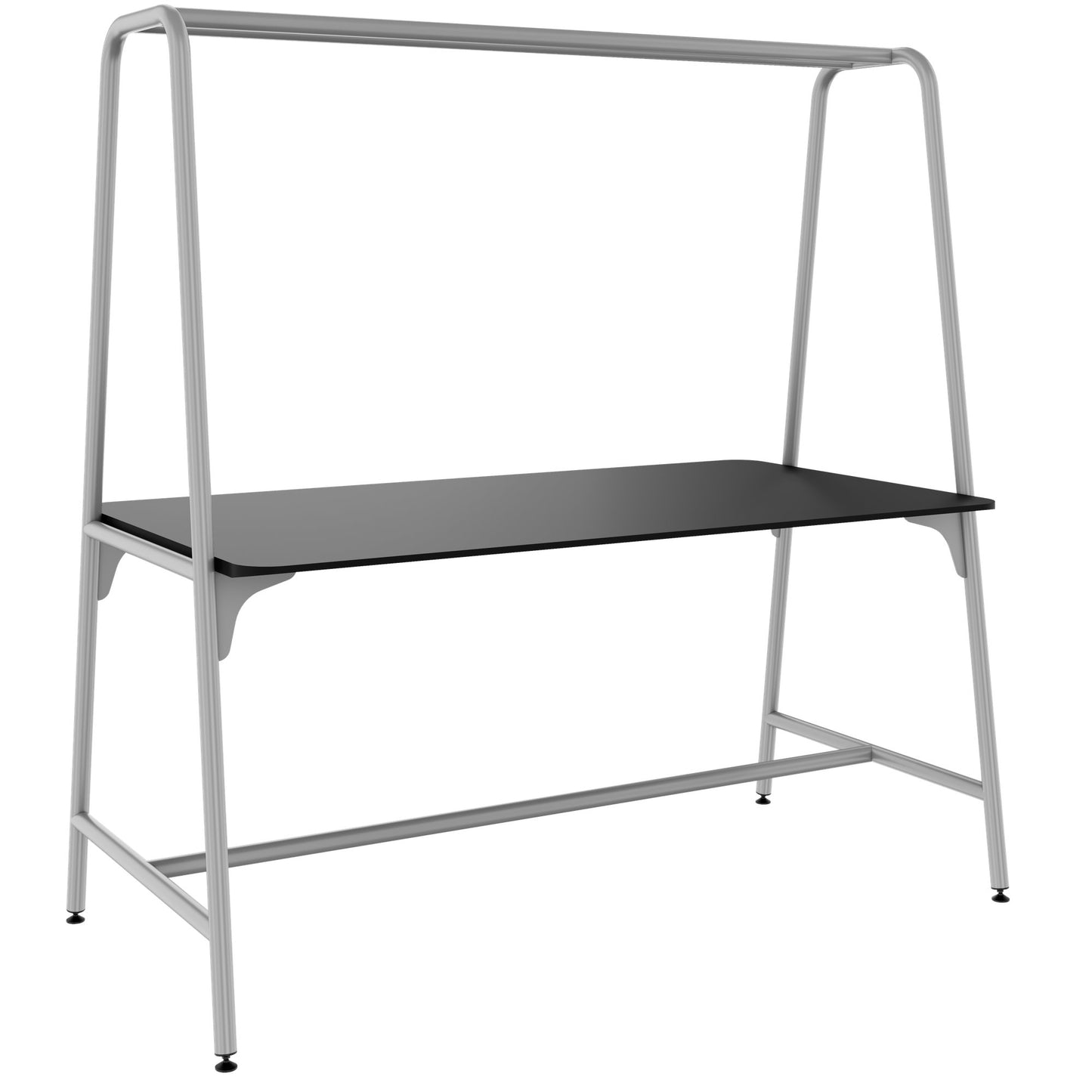 ROUND Multipurpose Tisch | 1600 - 1800 x 740 - 1050 mm, Fenix Schwarz