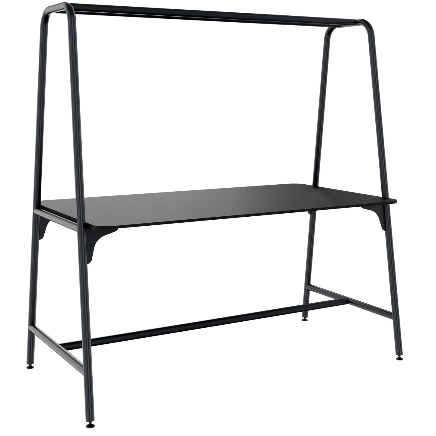 ROUND Multipurpose Tisch | 1600 - 1800 x 740 - 1050 mm, Fenix Schwarz