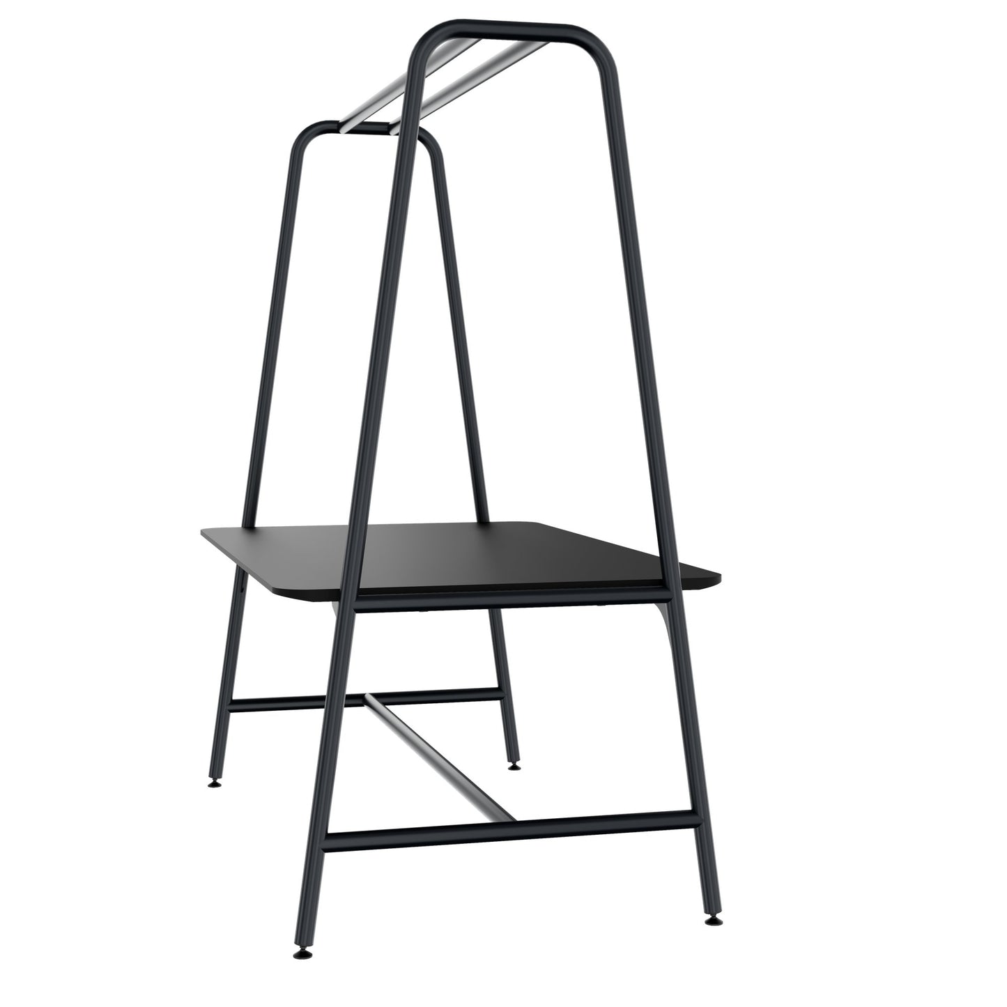 ROUND Multipurpose Tisch | 1600 - 1800 x 740 - 1050 mm, Fenix Schwarz