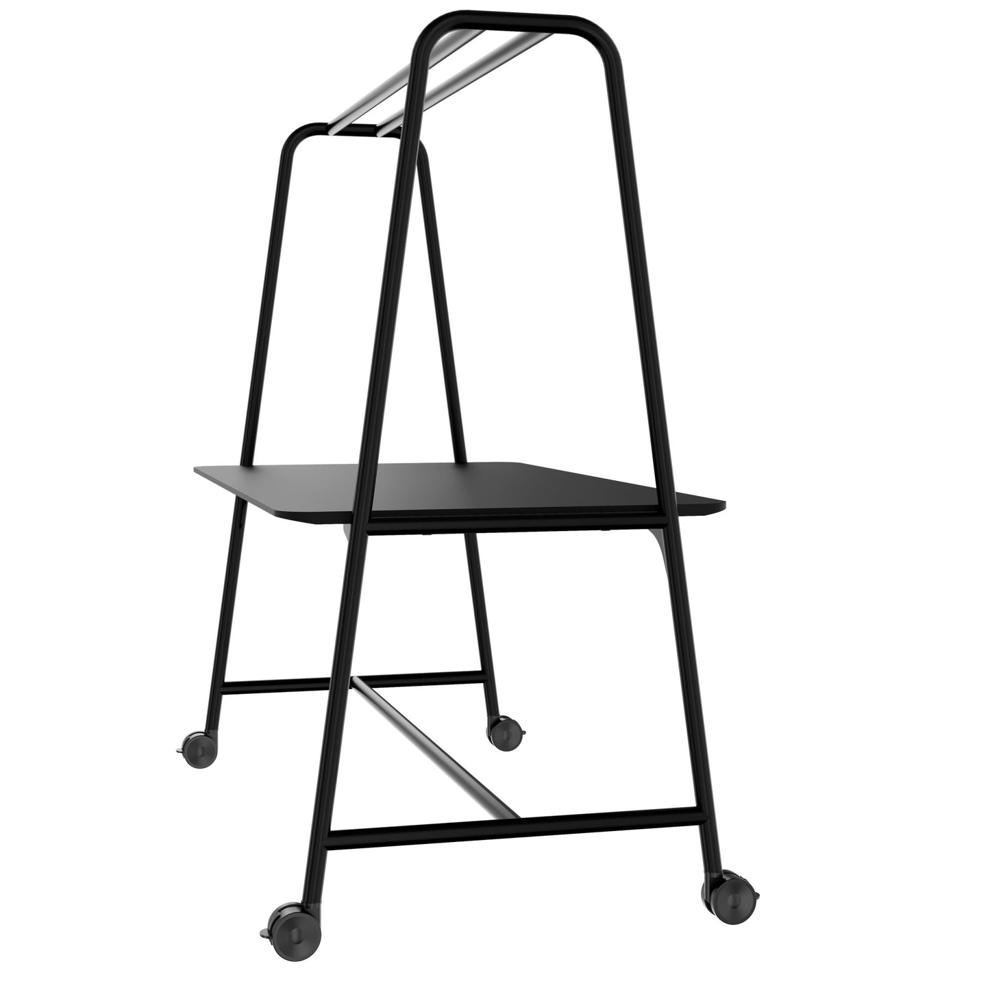 ROUND Multipurpose Tisch | 1600 - 1800 x 740 - 1050 mm, Fenix Schwarz