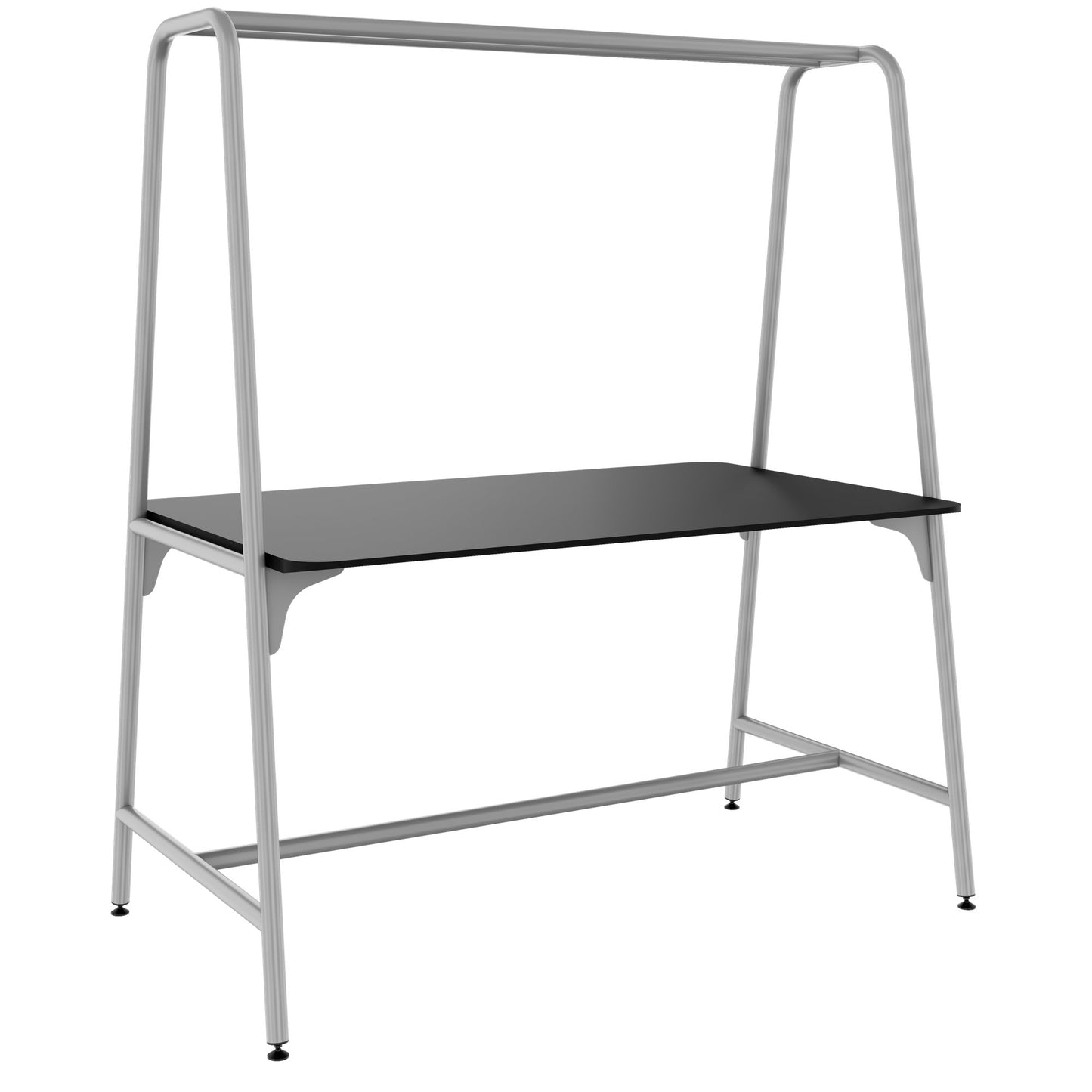 ROUND Multipurpose Tisch | 1600 - 1800 x 740 - 1050 mm, Fenix Schwarz