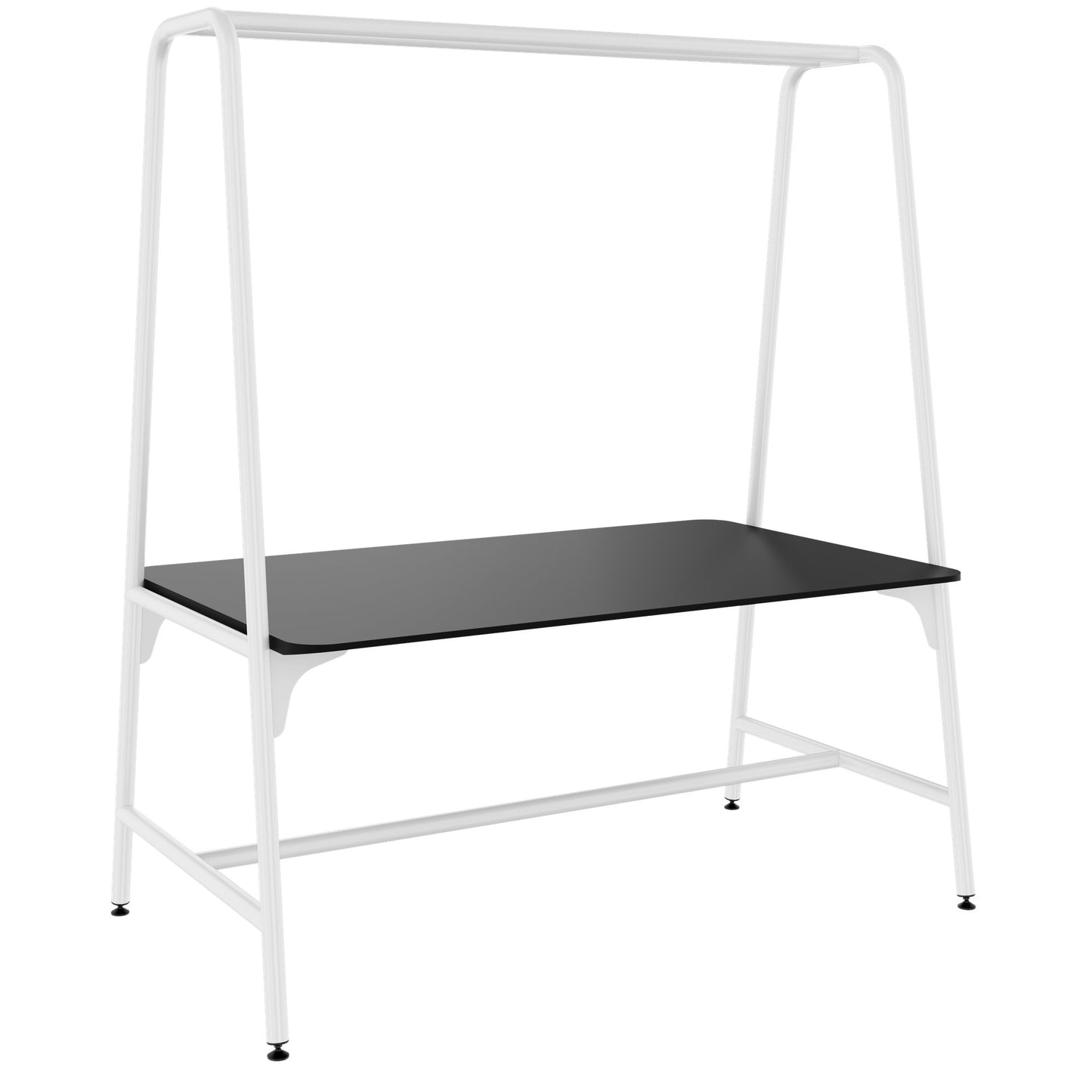 ROUND Multipurpose Tisch | 1600 - 1800 x 740 - 1050 mm, Fenix Schwarz