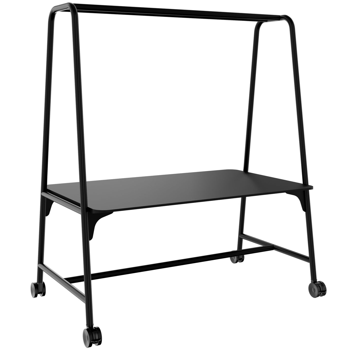 ROUND Multipurpose Tisch | 1600 - 1800 x 740 - 1050 mm, Fenix Schwarz