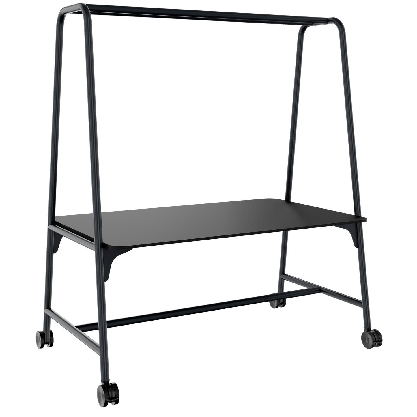 ROUND Multipurpose Tisch | 1600 - 1800 x 740 - 1050 mm, Fenix Schwarz