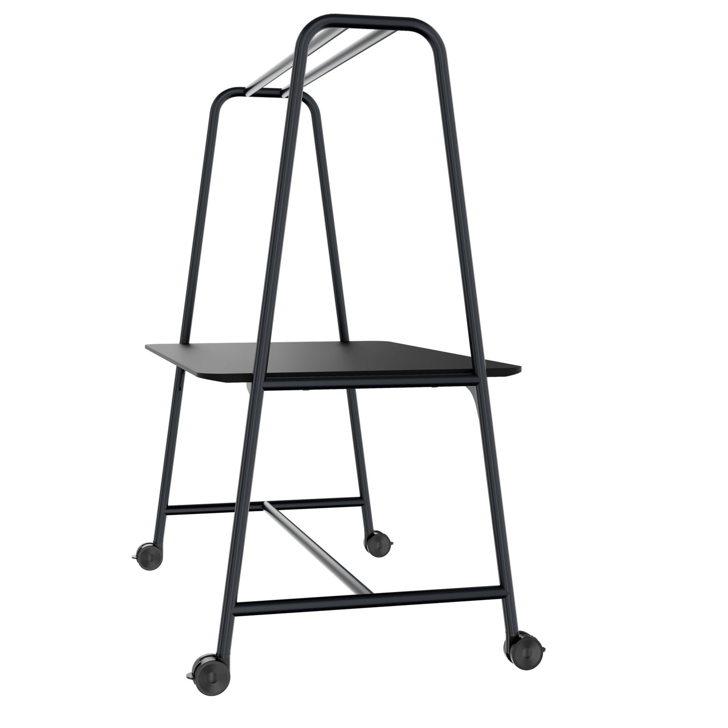 ROUND Multipurpose Tisch | 1600 - 1800 x 740 - 1050 mm, Fenix Schwarz