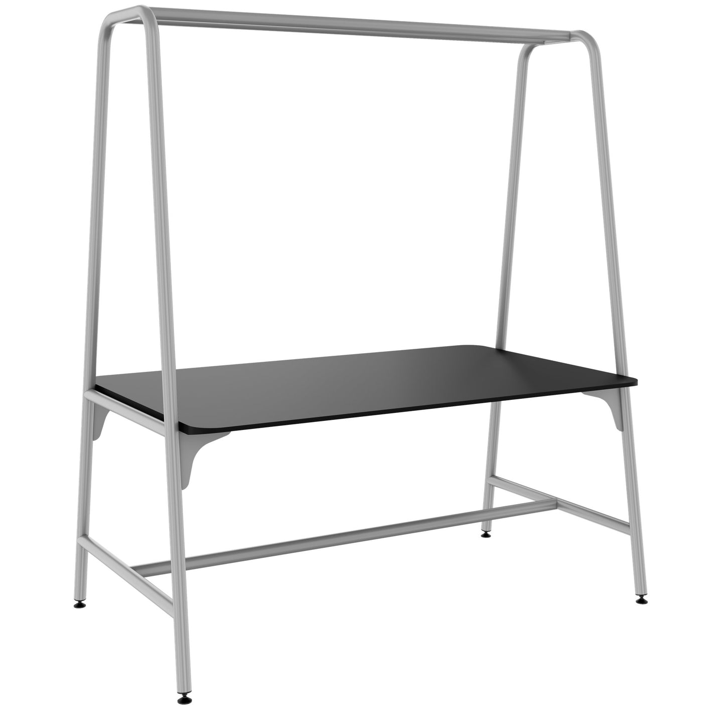 ROUND Multipurpose Tisch | 1600 - 1800 x 740 - 1050 mm, Fenix Schwarz