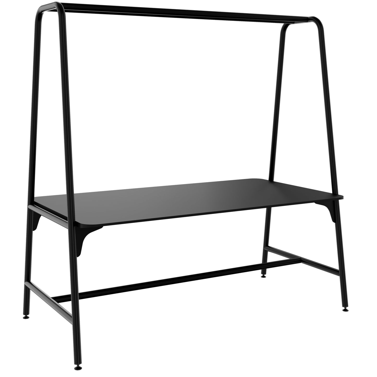 ROUND Multipurpose Tisch | 1600 - 1800 x 740 - 1050 mm, Fenix Schwarz