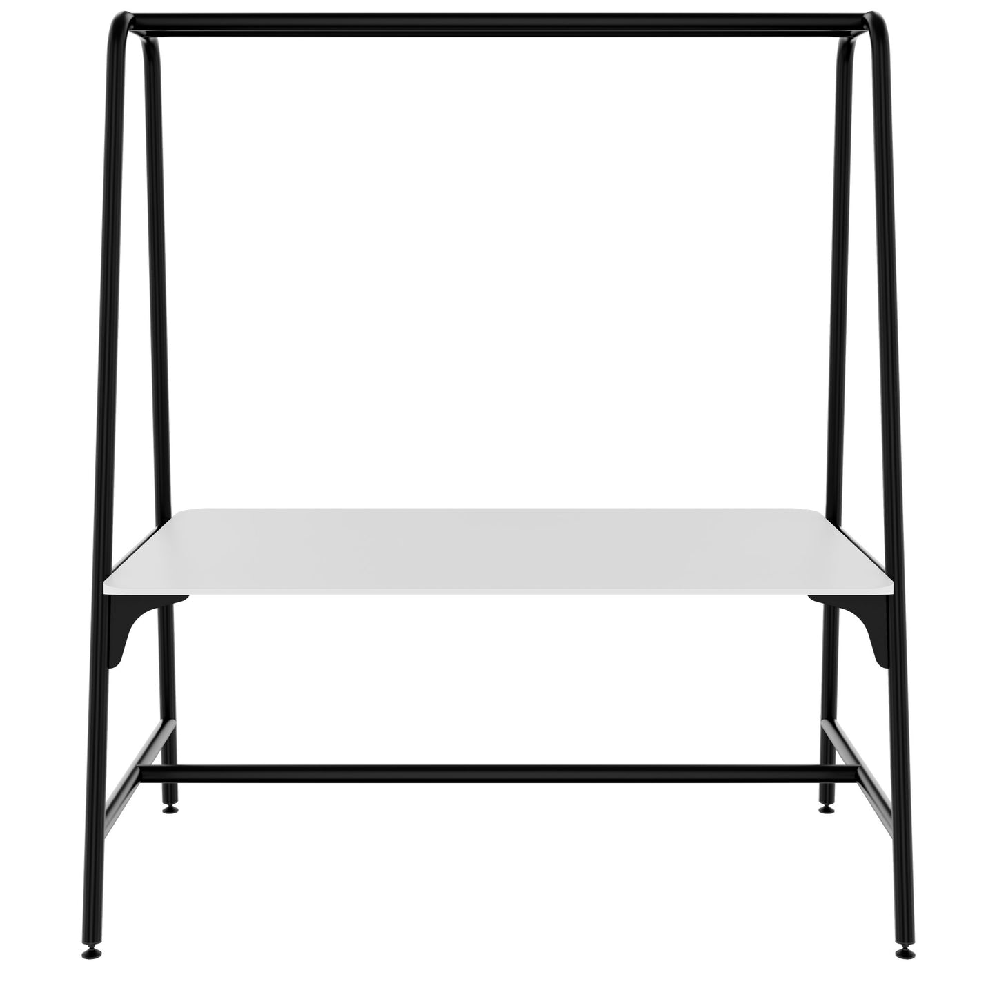 ROUND Multipurpose Tisch | 1600 - 1800 x 740 - 1050 mm, HPL Weiß