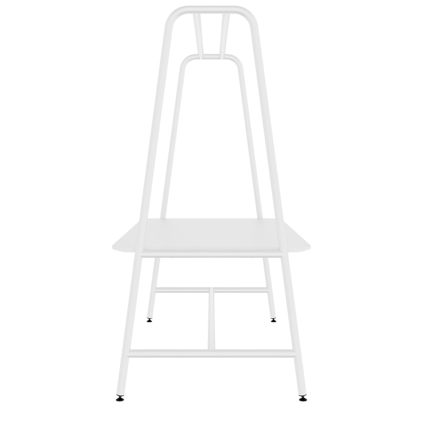 ROUND Multipurpose Tisch | 1600 - 1800 x 740 - 1050 mm, HPL Weiß