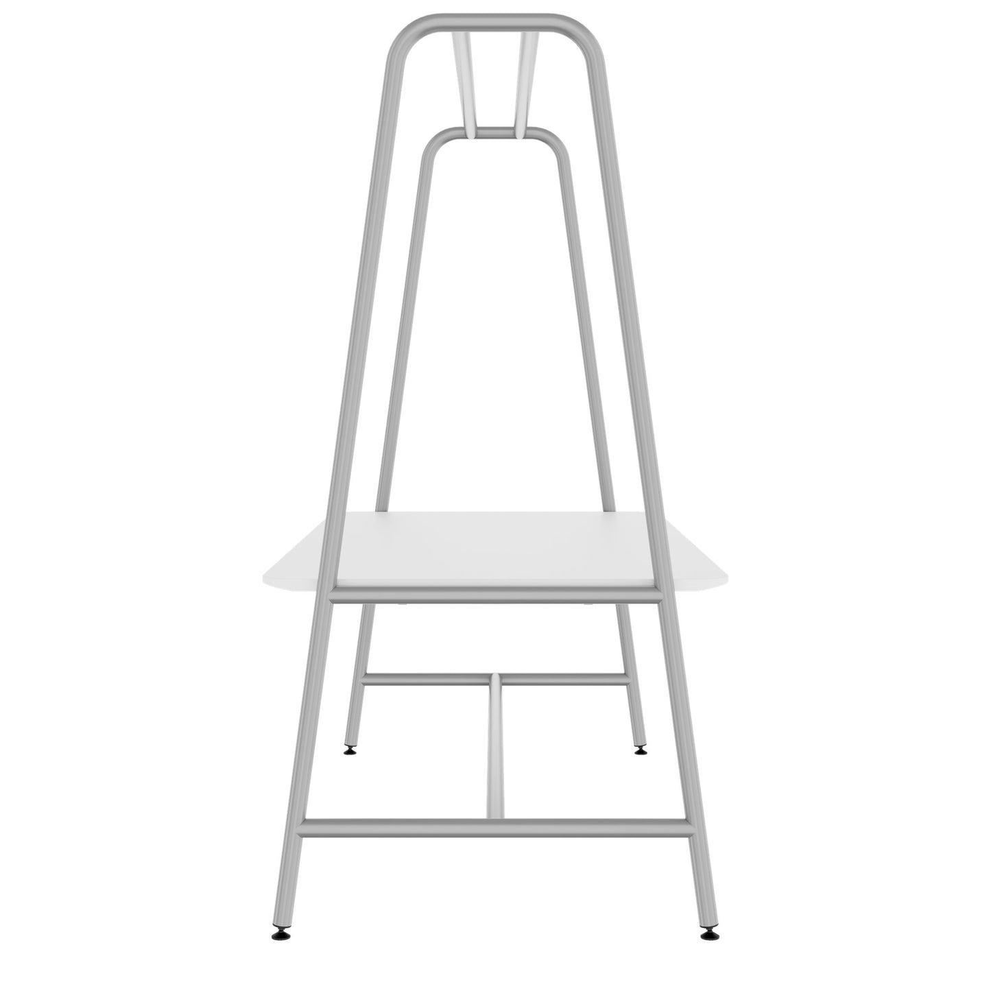 ROUND Multipurpose Tisch | 1600 - 1800 x 740 - 1050 mm, HPL Weiß